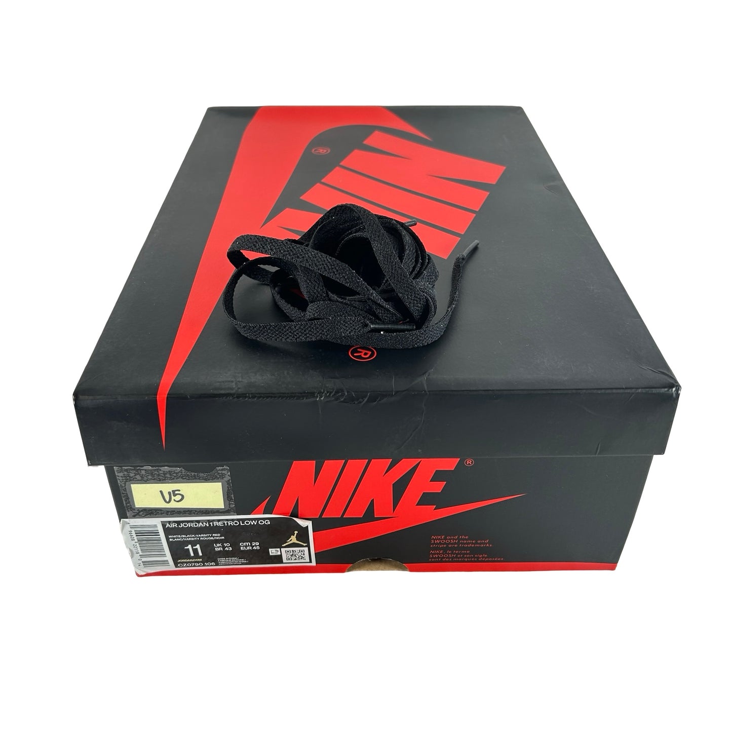 CZ0790 106  Jordan 1 Retro Low OG Black Toe (2023) [USED] - 11 M (Used5)