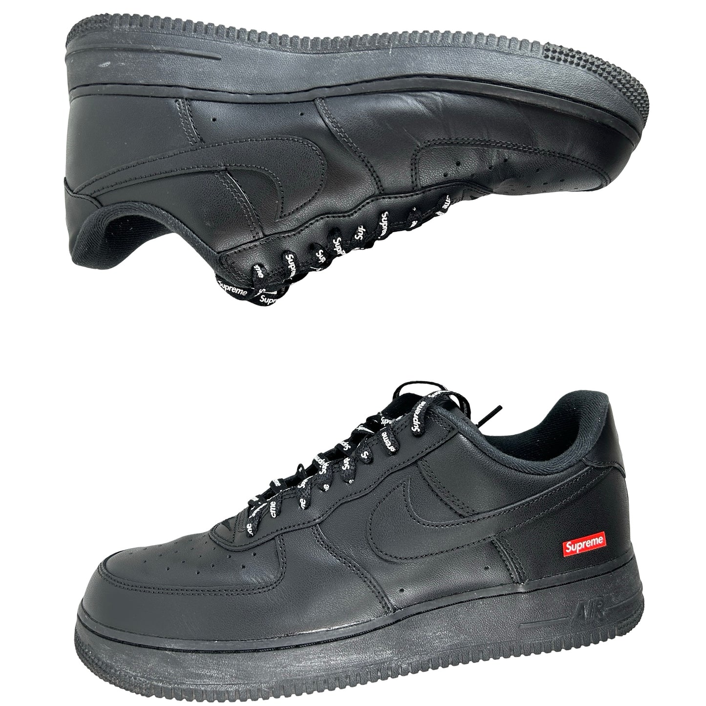 CU9225 001 Air Force 1 Low Supreme Black [USED] - 10.5 M (Used)