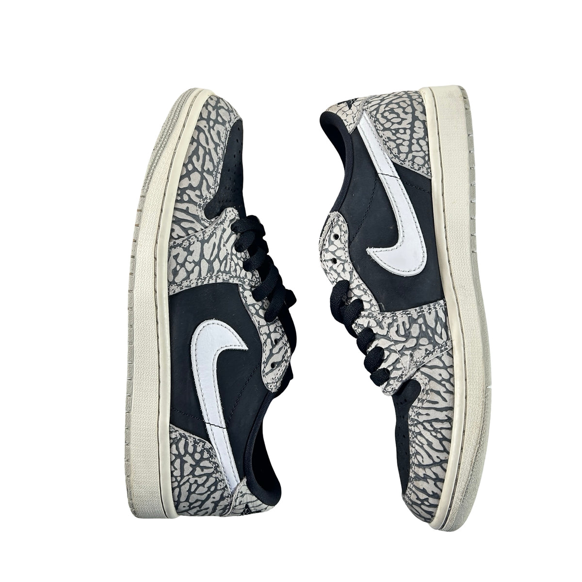 CZ0790 001 Jordan 1 Retro Low OG Black Cement [USED] - 8 M (Used)