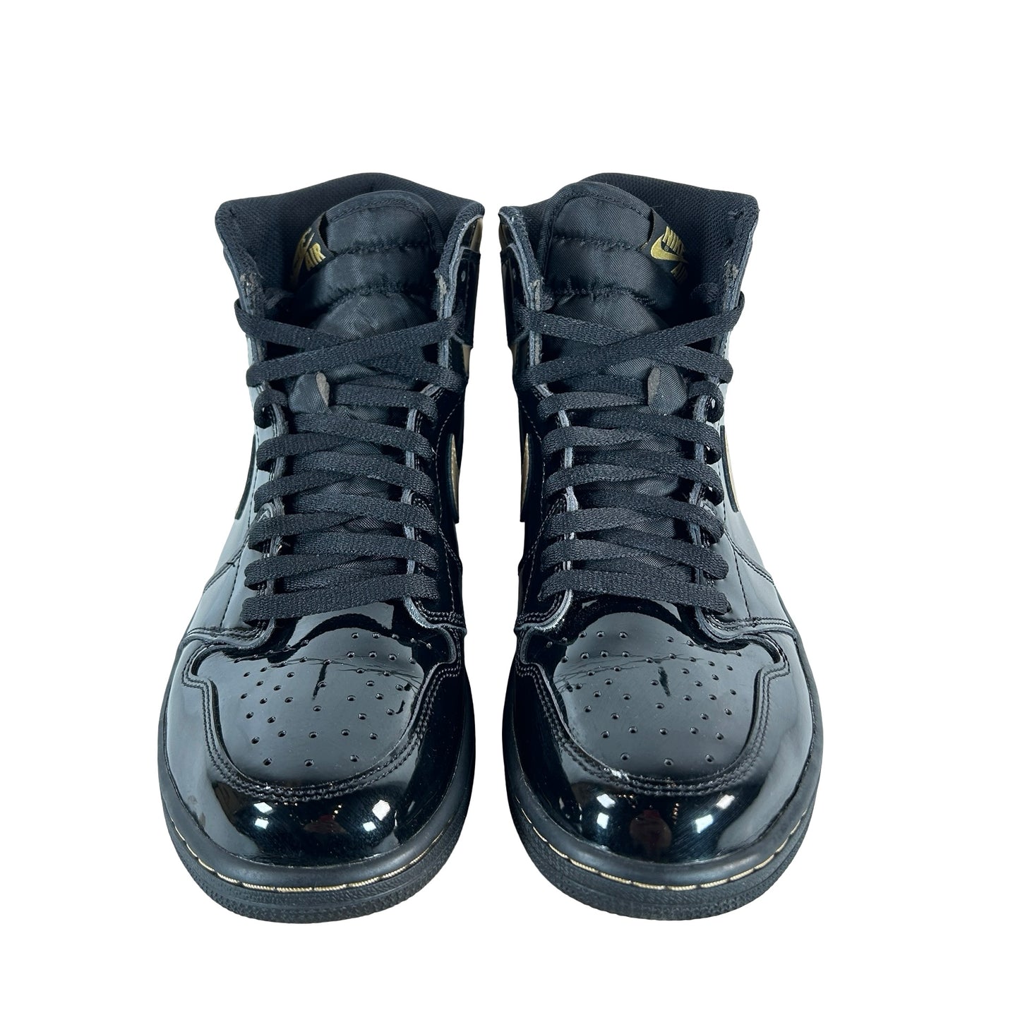 555088 032 Jordan 1 Black/Gold [USED] - 12 M (Used)