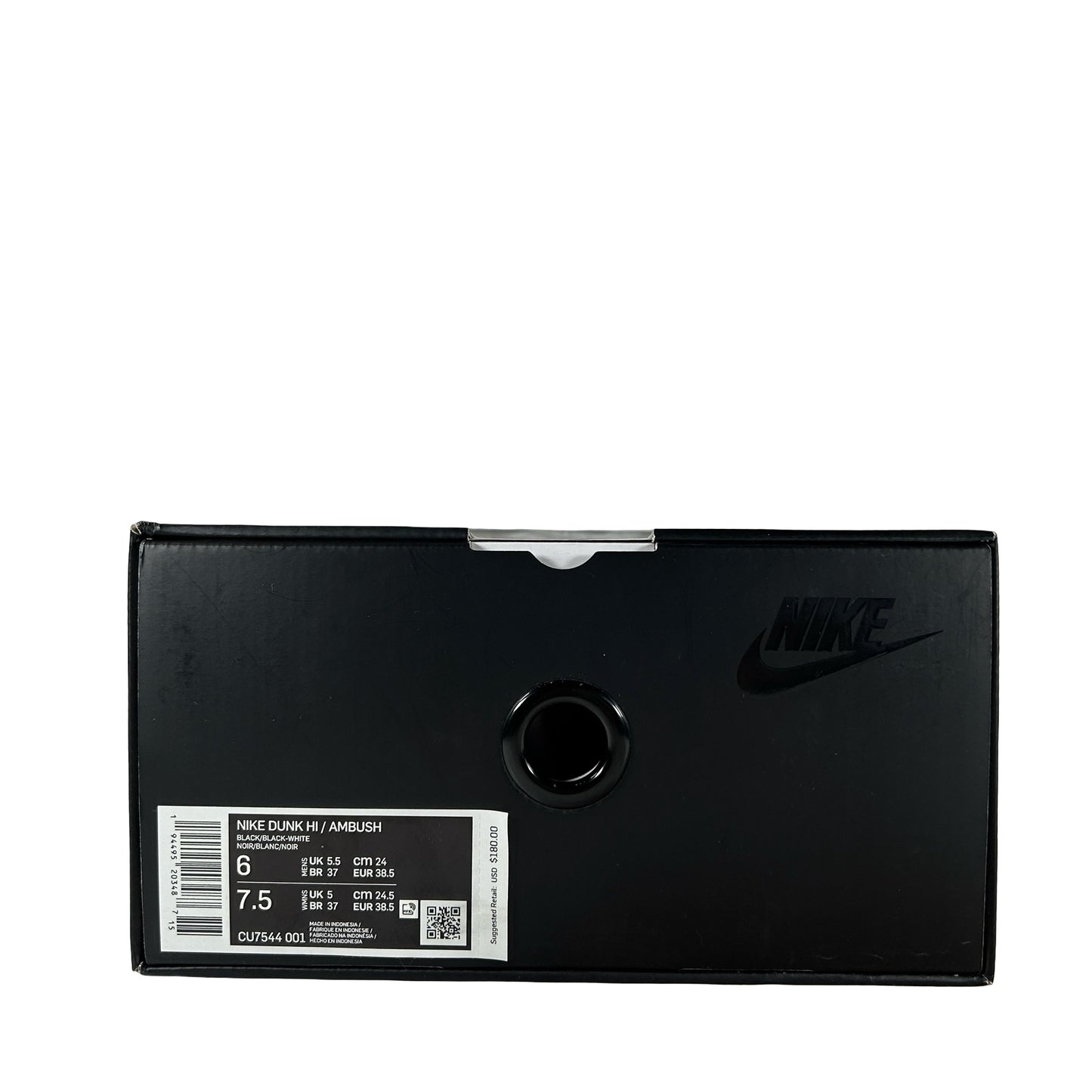 CU7544 001 Nike Dunk High AMBUSH Black White [USED] - 6 M (Used)