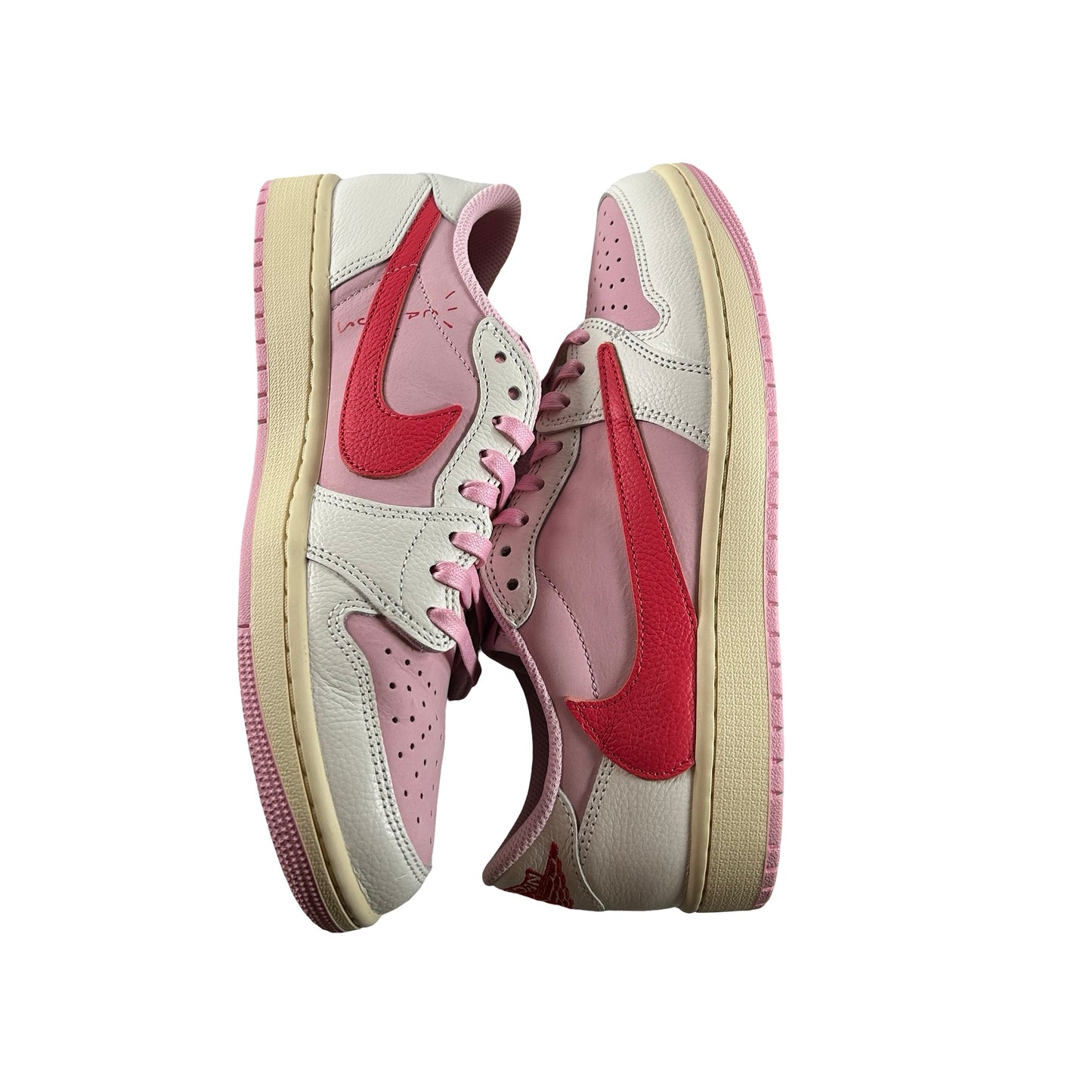 IQ7604 101 Jordan 1 Retro Low OG SP Travis Scott Sail Tropical Pink [USED] - 9 M (Used)