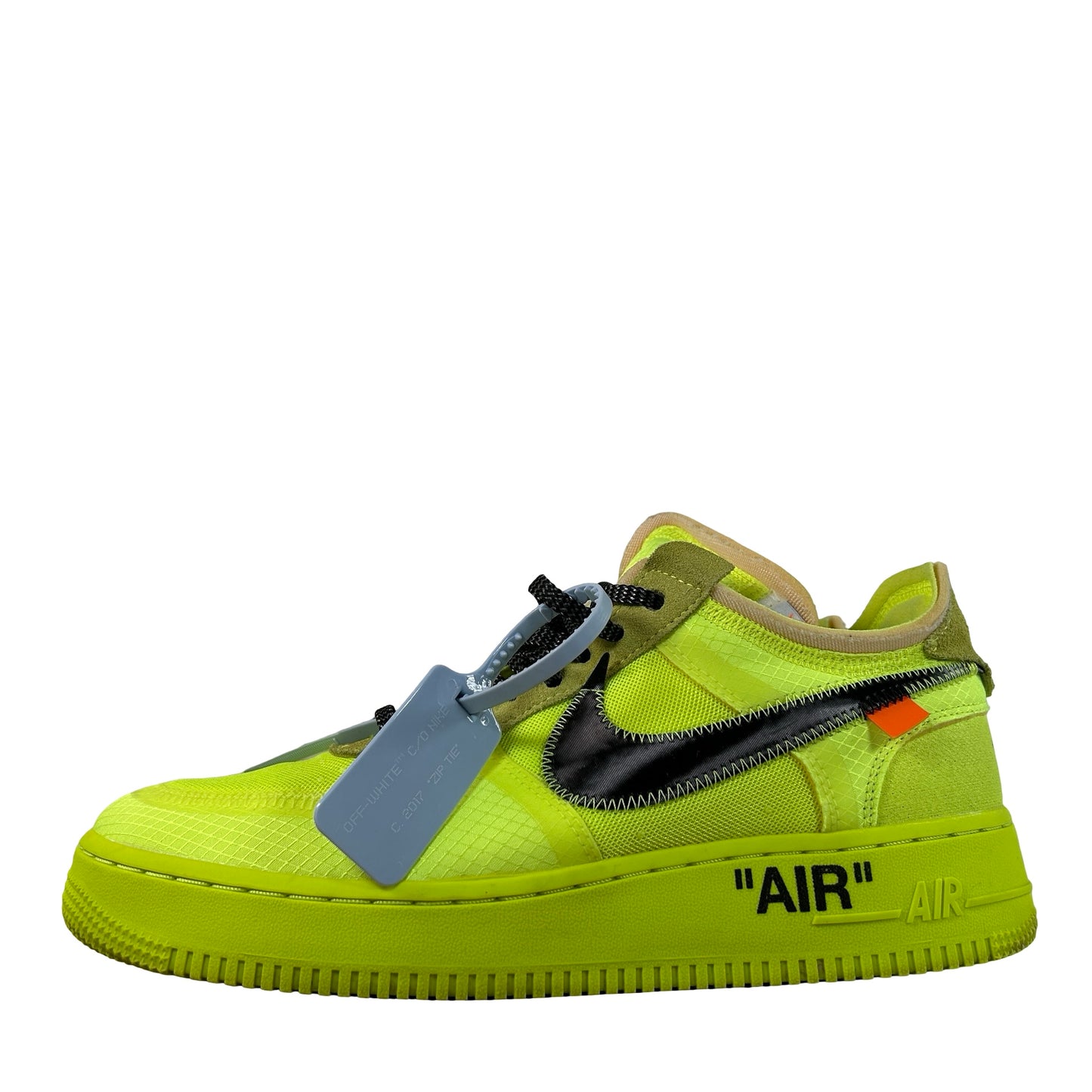 AO4606 700 Nike Air Force 1 Low Off-White Volt [USED] - 9 M (Used) (Replace Box)