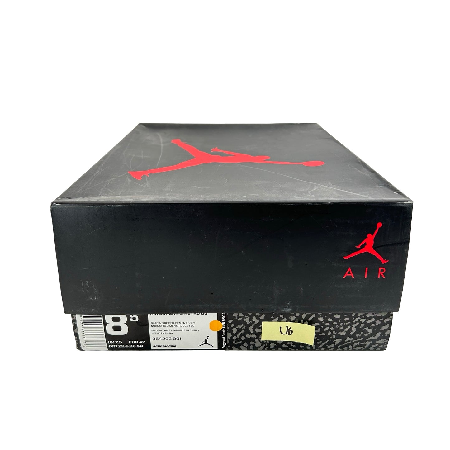 854262 001 Jordan 3 Black Cement 2018 [USED] - 8.5 M (Used6)
