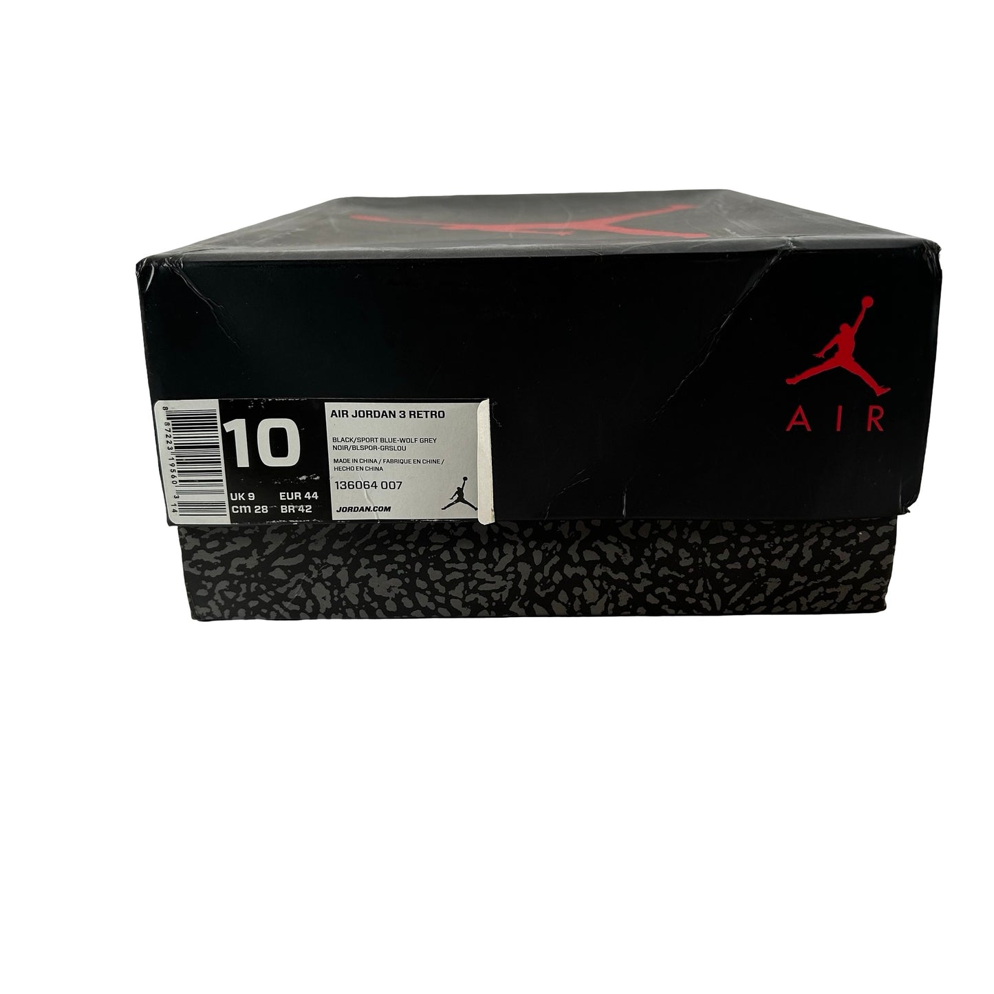 136064 007 Jordan 3 Retro Sport Blue [USED] - 10 M (Used)