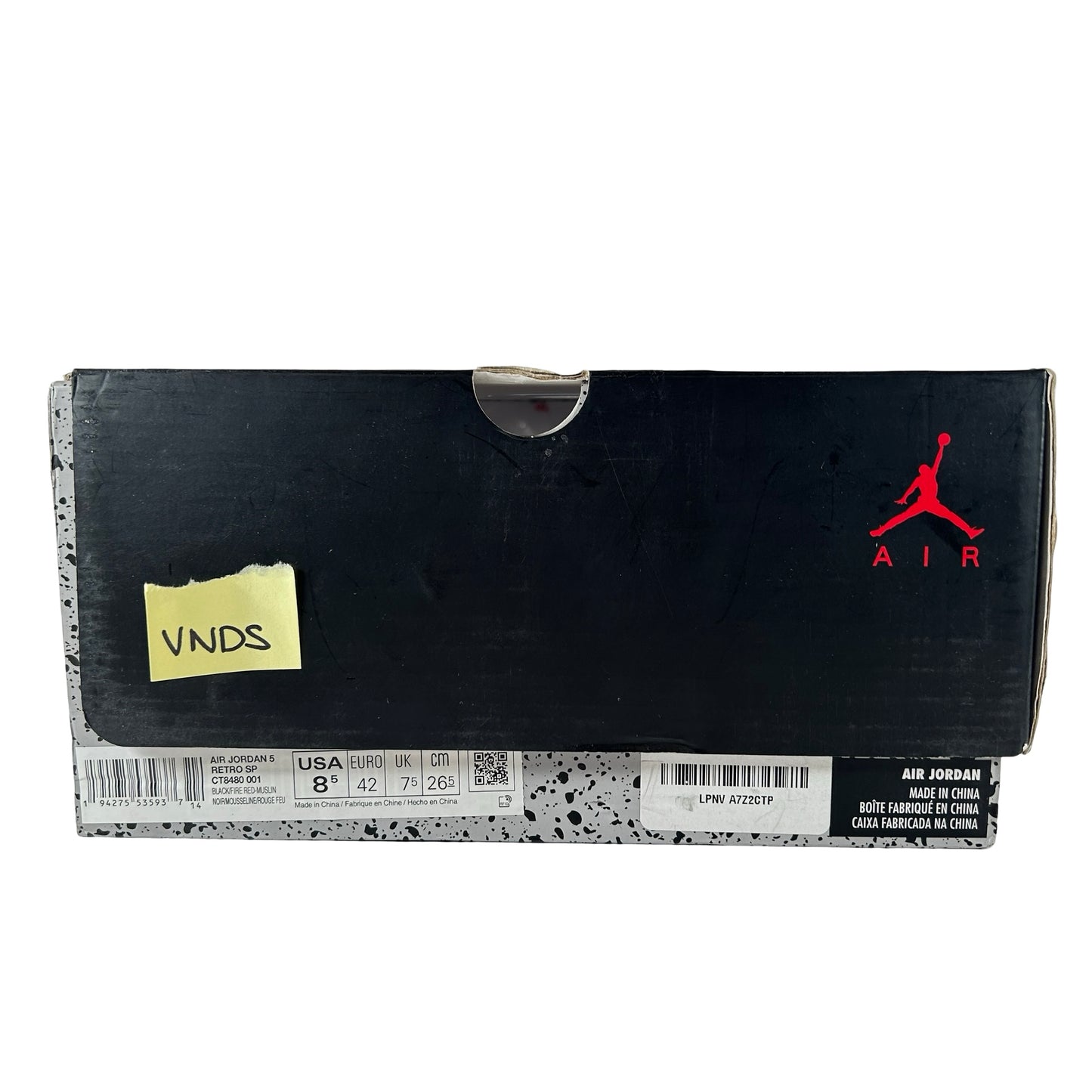 CT8480 001 Jordan 5 Off-White Black [USED] - 8.5 M (VNDS)