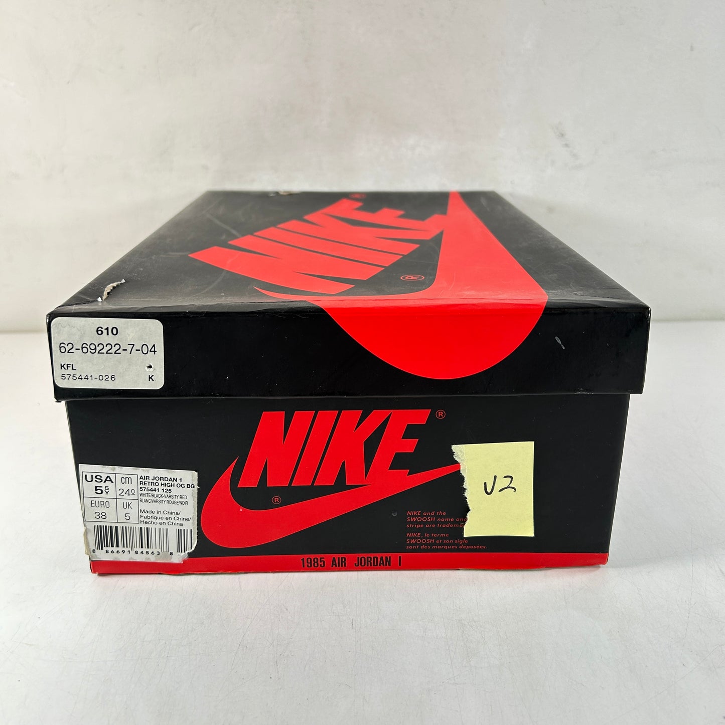 575441 125 Jordan 1 Retro Black Toe (2016) (GS) [USED] - 5.5 Y (Used2)