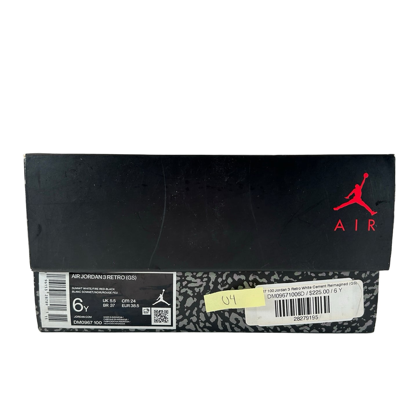 DM0967 100 Jordan 3 Retro White Cement Reimagined (GS) [USED] - 6 Y (Used4)