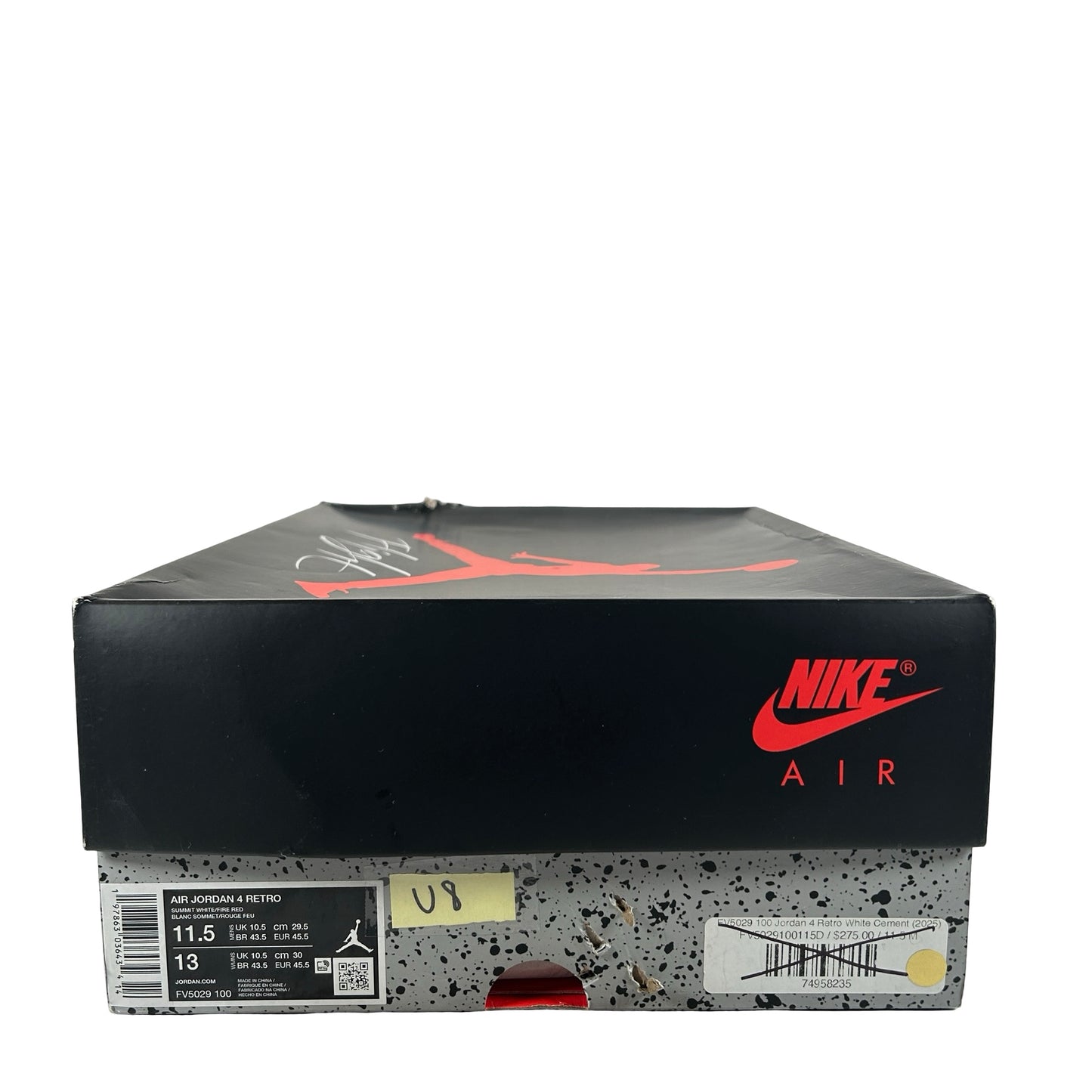 FV5029 100 Jordan 4 Retro White Cement (2025) [USED] - 11.5 M (Used8)
