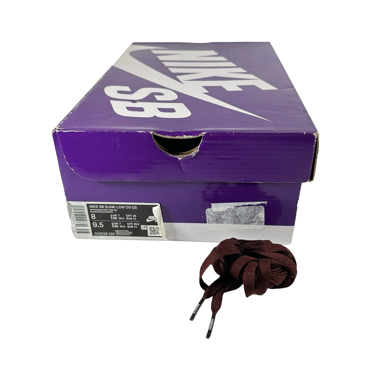 DH3228 103 Supreme Dunk SB Low Brown [USED] - 8 M (Used)