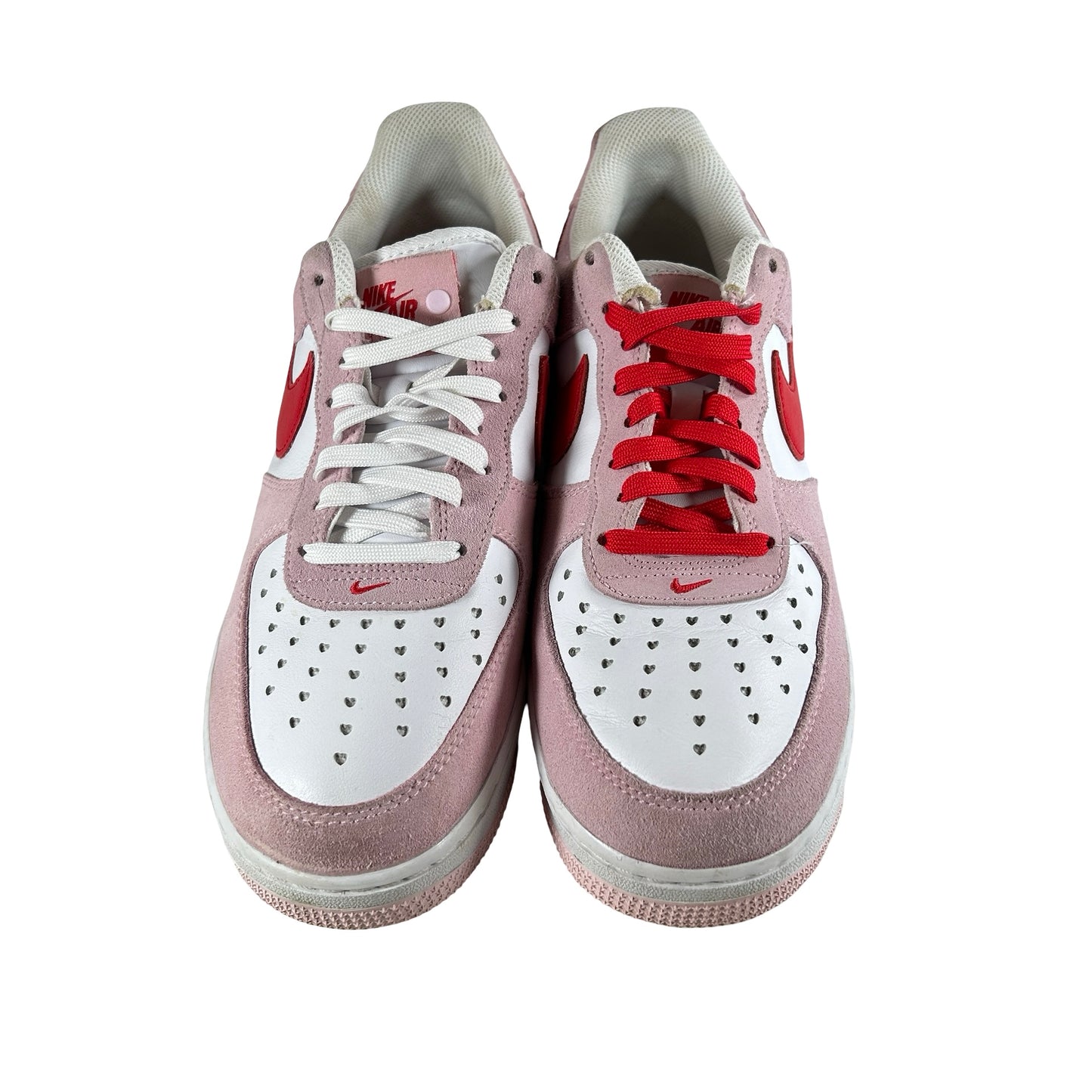 DD3384 600 Nike Air Force 1 Low '07 QS Valentine's Day Love Letter [USED] - 10 M (Used) (No Box)