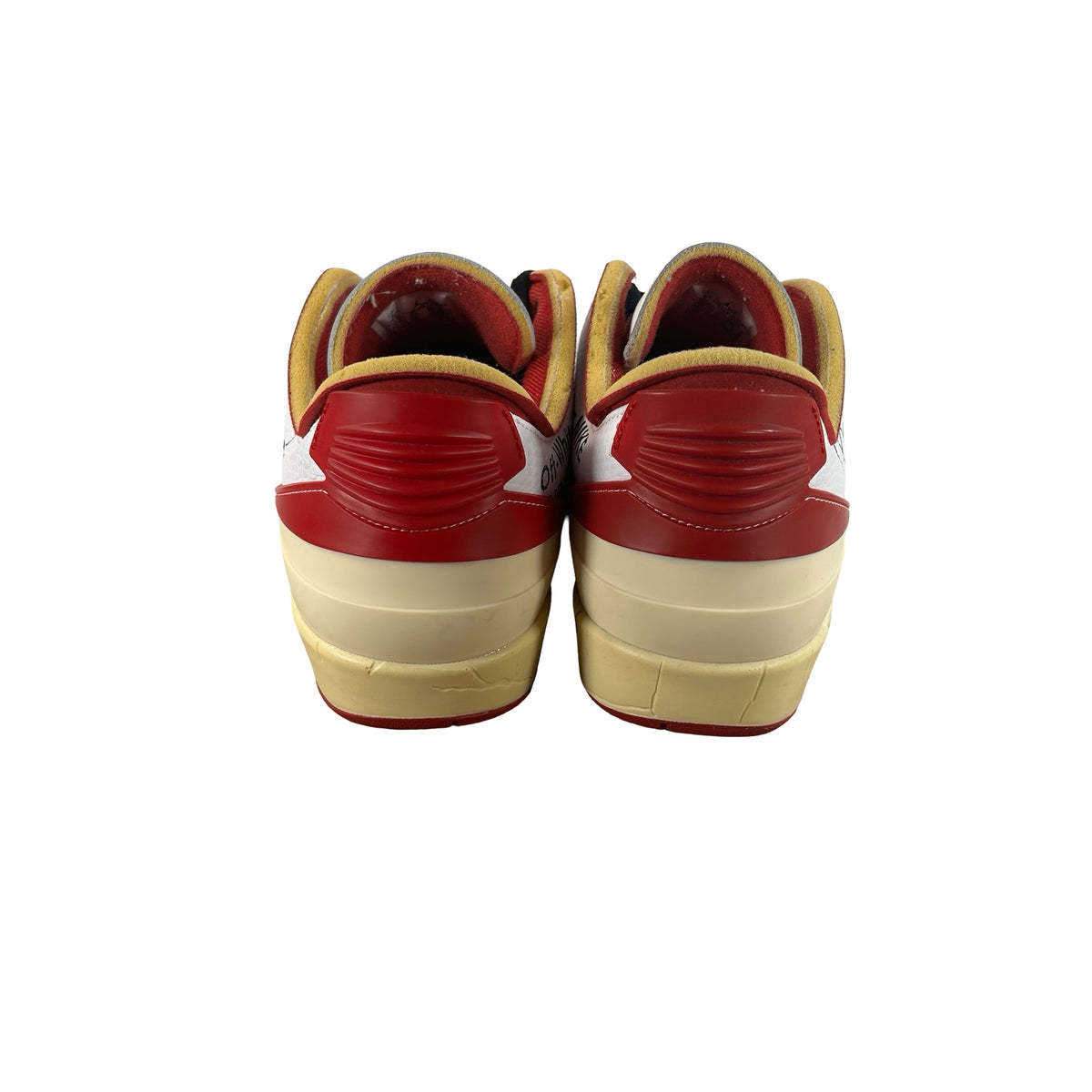DJ4375 106 Jordan 2 Retro Low SP Off-White White Red [USED] - 9 M (Used) (Replace Box)