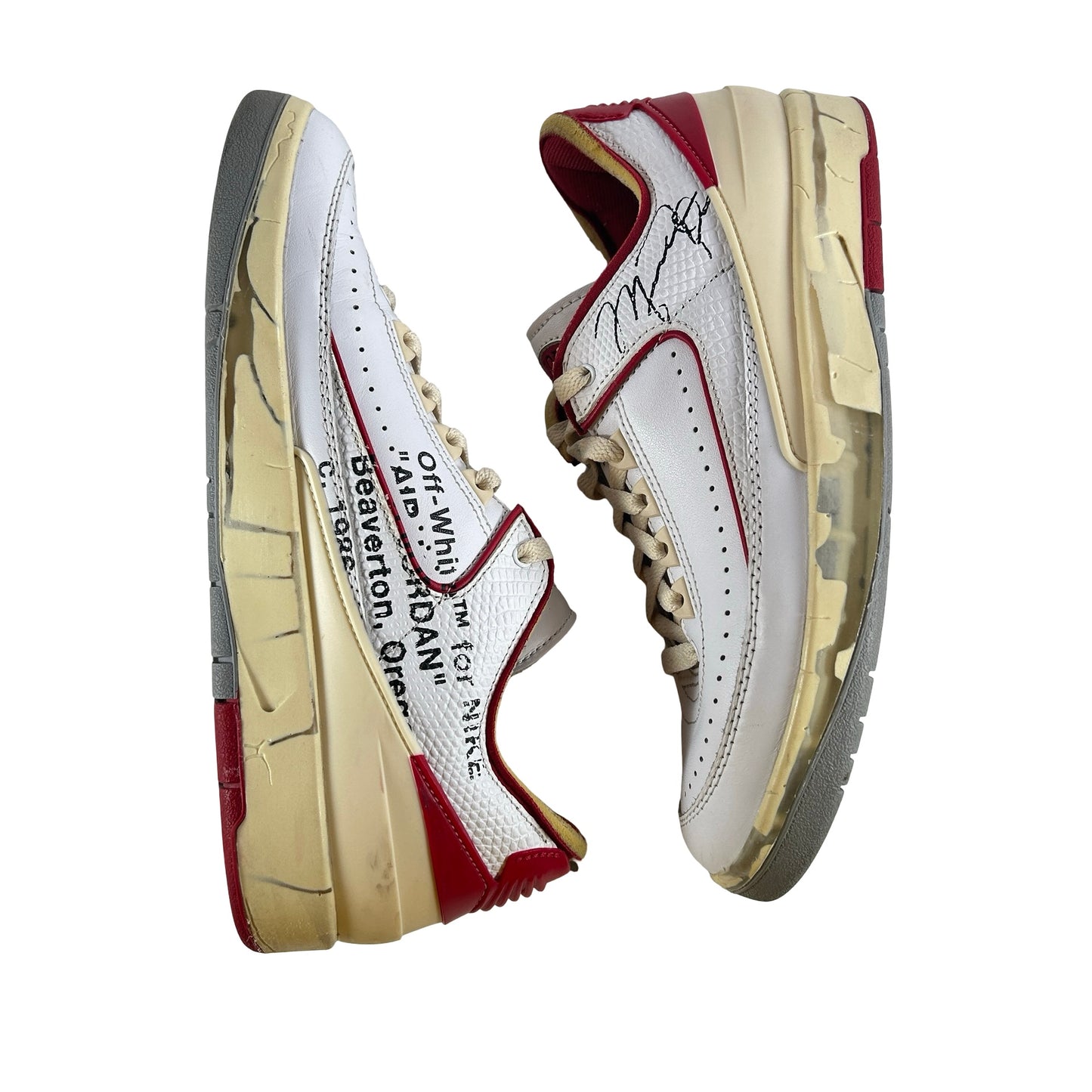 DJ4375 106 Jordan 2 Retro Low SP Off-White White Red [USED] - 8 M (Used2)