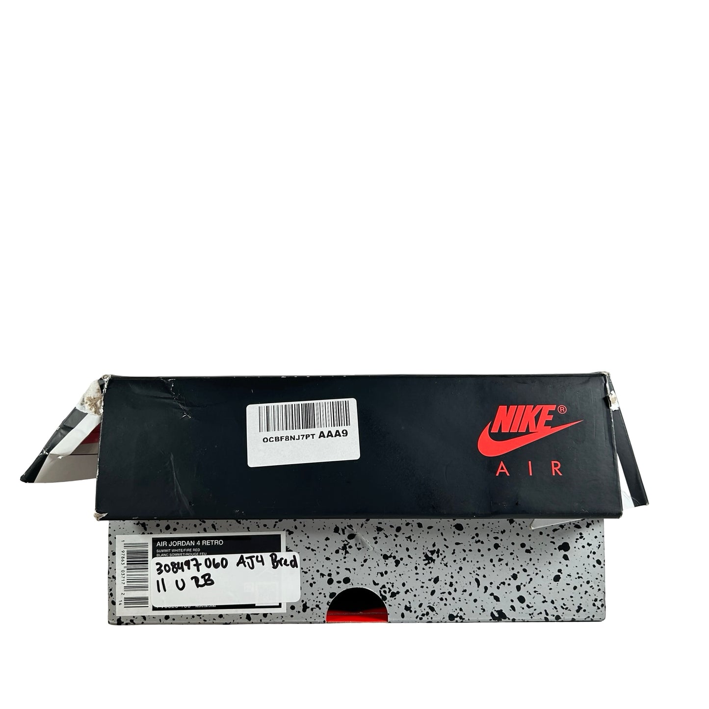 308497 060 Jordan 4 Bred (2019) [USED] - 11 M (Used) (Replace Box)
