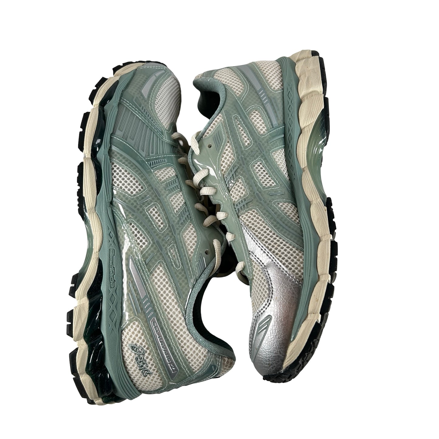 1203A675 100 ASICS Gel-Kayano 12.1 Kith Cream Sage [USED] - 8.5 M (Used)