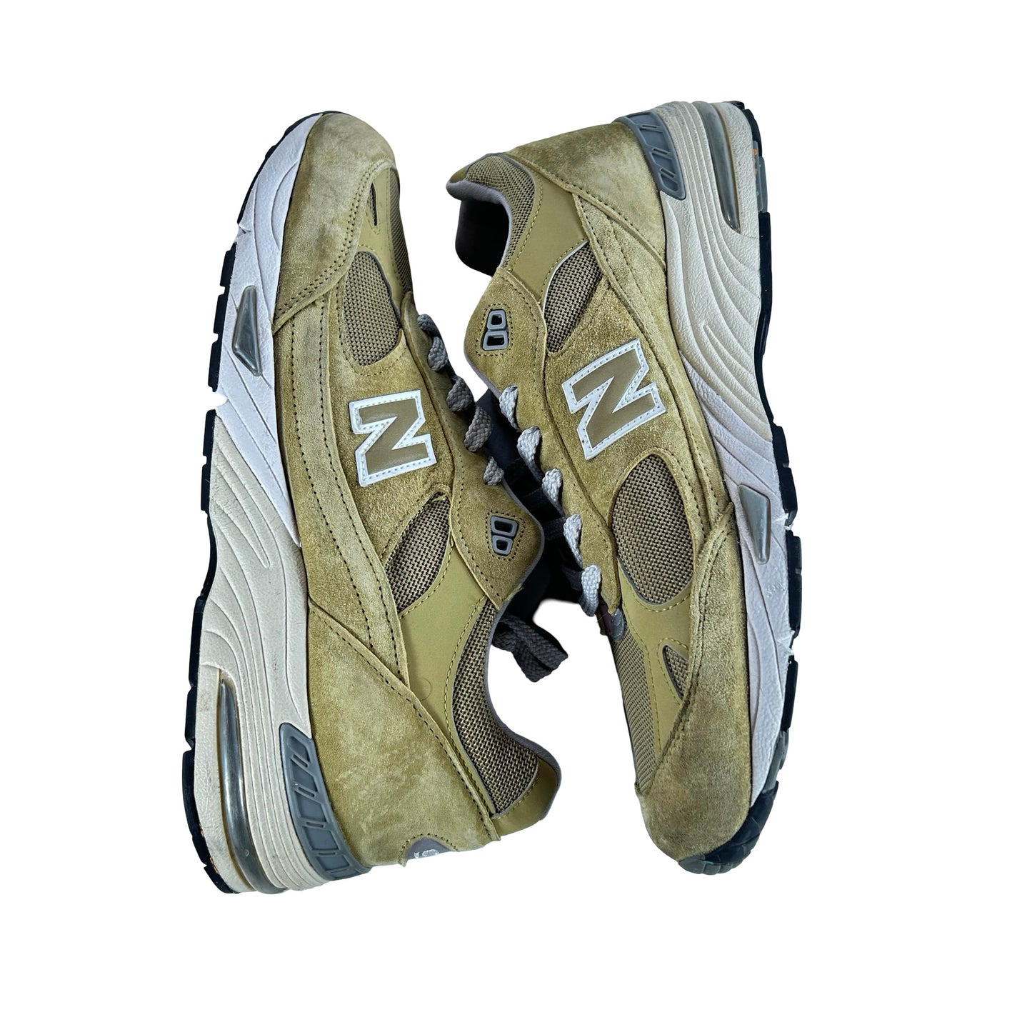 M991GGW New Balance 991 MiUK Green Moss Cloud Cream [USED] - 11 M (Used)