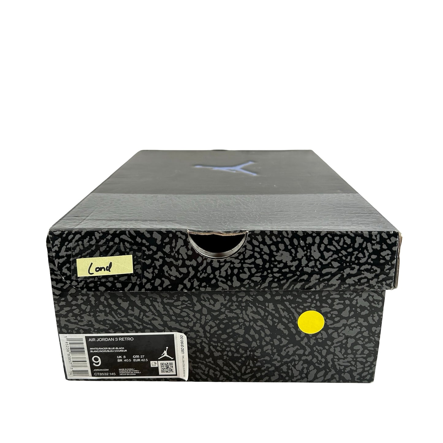 CT8532 145 Jordan 3 Retro Racer Blue [CONDITIONAL] - 9 M (Yellowing)