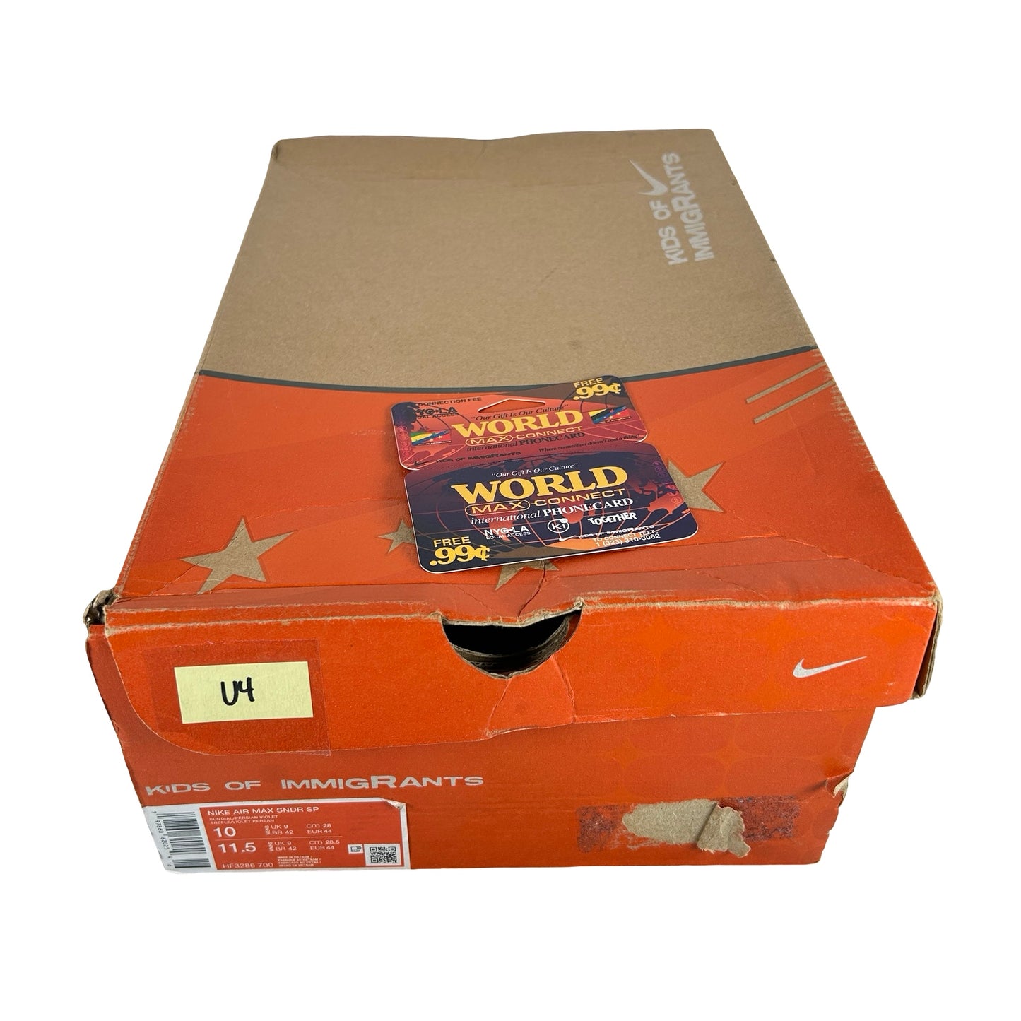 HF3286 700 Nike Air Max Sunder SP Kids of Immigrants Sunrise [USED] - 10 M (Used4)