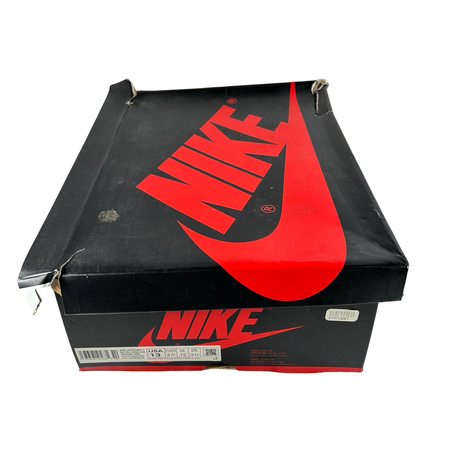 555088 500 Jordan 1 Court Purple [USED] - 13 M (Used)