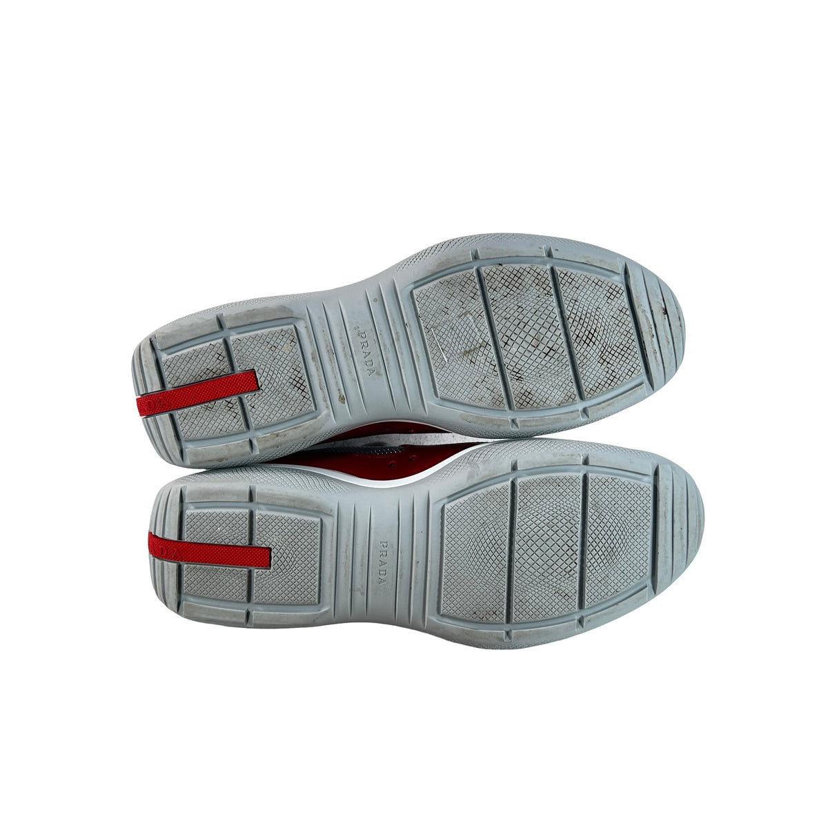 PS0906 5RU F0011 Prada America’s Cup Original Sneakers Rosso Red [USED] - PRADA 8 / US 9 M (Used)