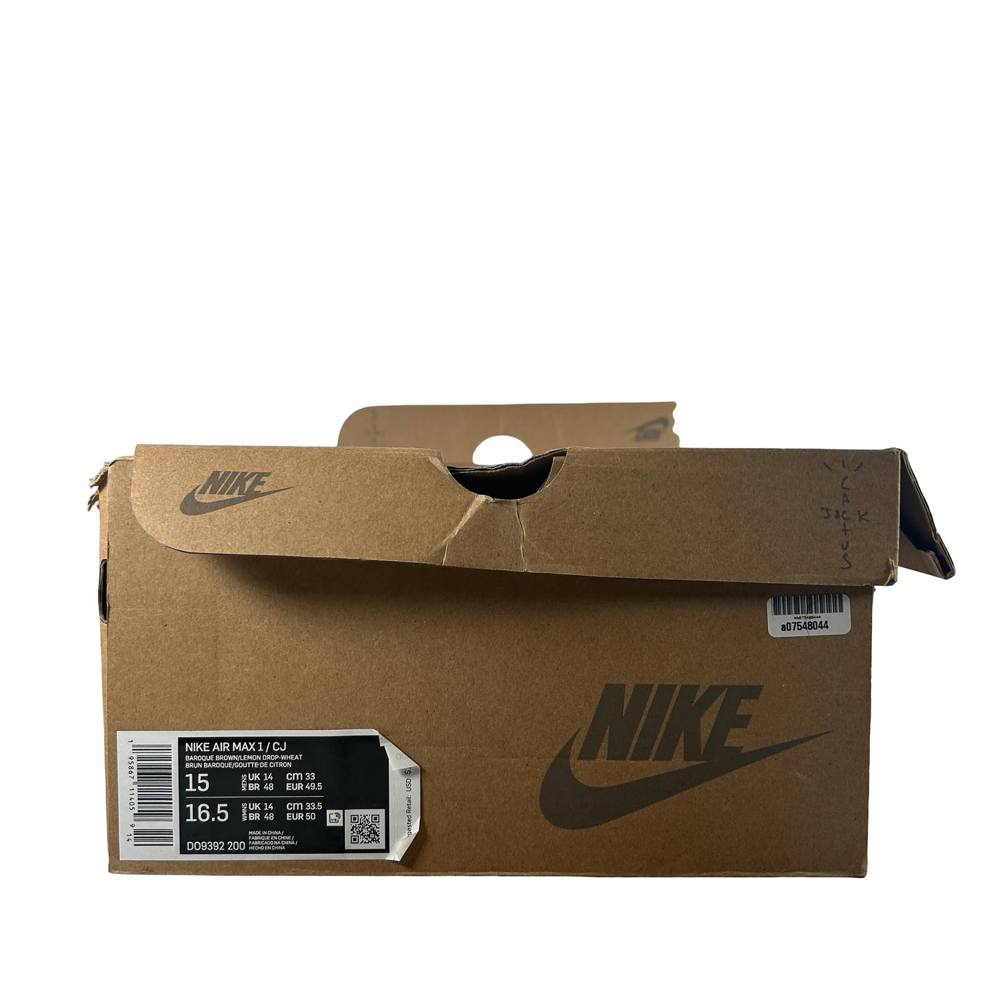 DO9392 200 Nike Air Max 1 Travis Scott Brown [USED] - 15 M (Used)