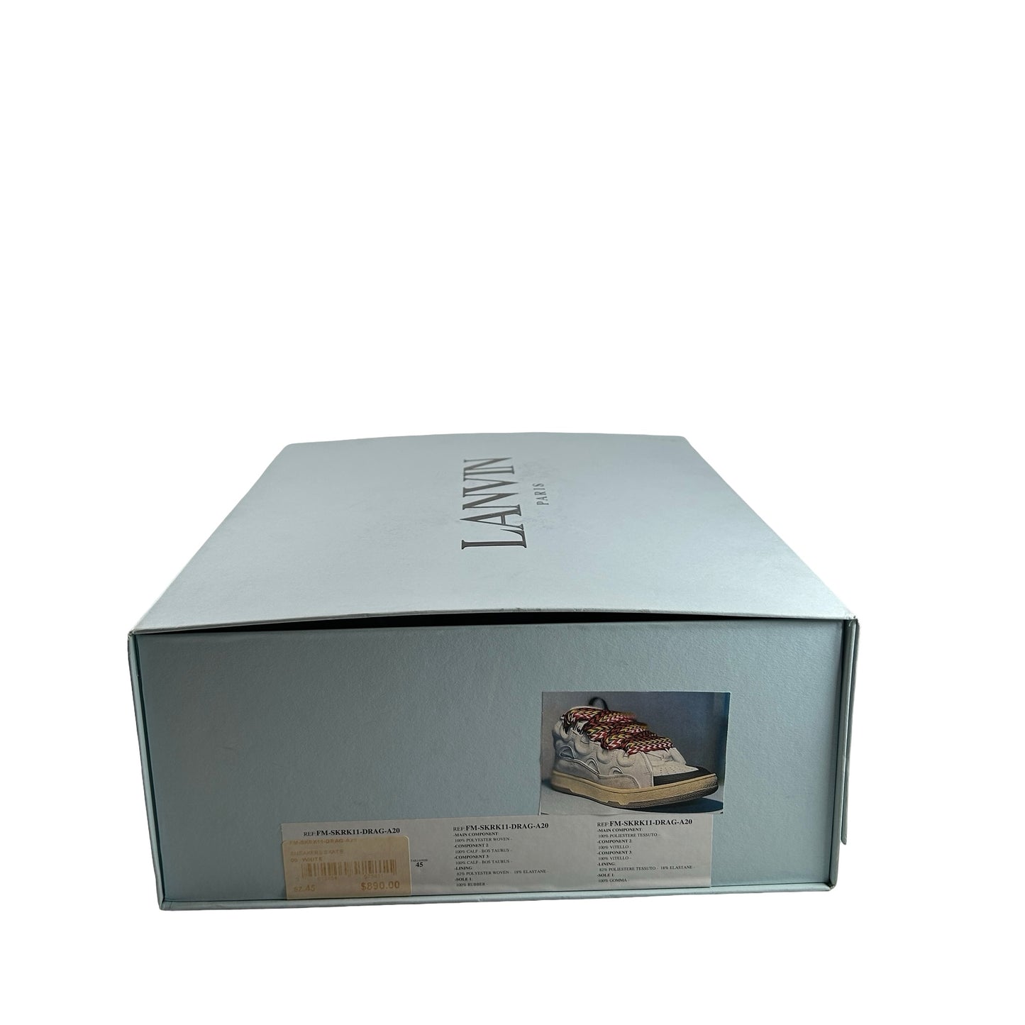 FM SKRK11 DRAG A2000 Lanvin Leather Curb White Ivory [USED] - EU 45 (Used)