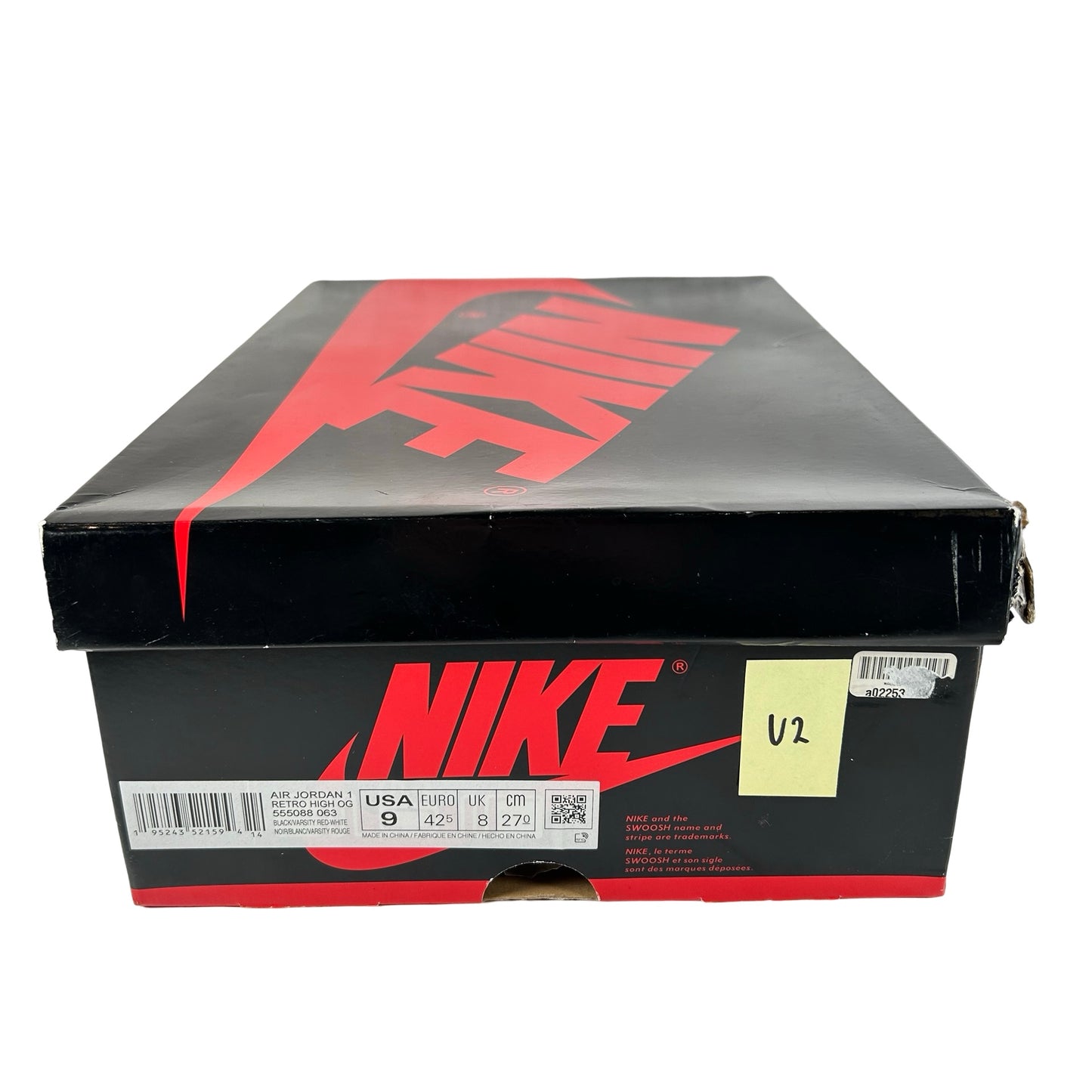 555088 063 Jordan 1 Retro High OG Patent Bred [USED] - 9 M (Used2)