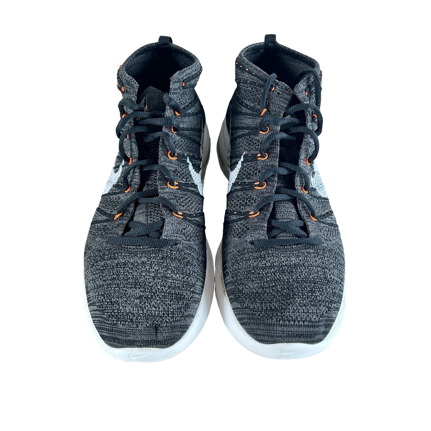 554969 081 Nike Lunar Flyknit Chukka Midnight Fog Total Orange [USED] - 12 M (Used)