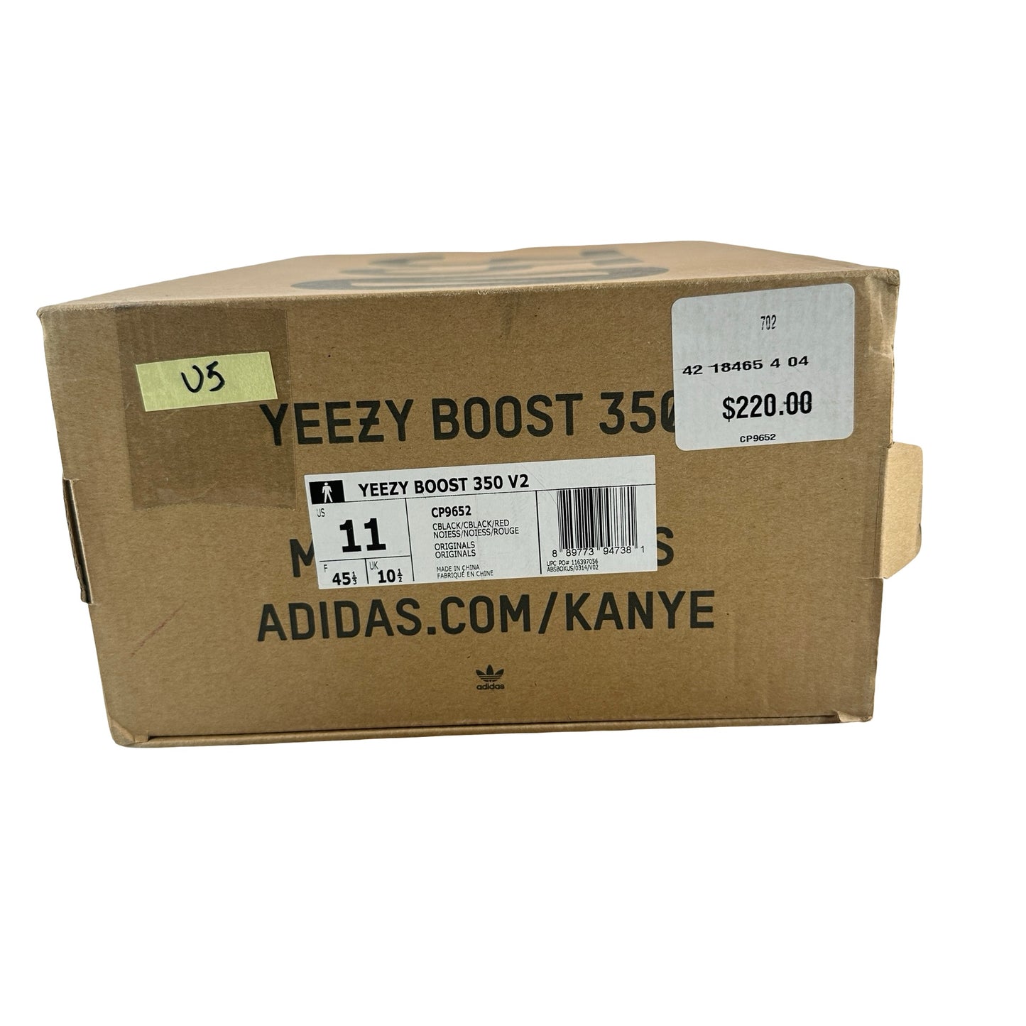 CP9652 Yeezy 350 V2 Bred [USED] - 11 M (Used5)