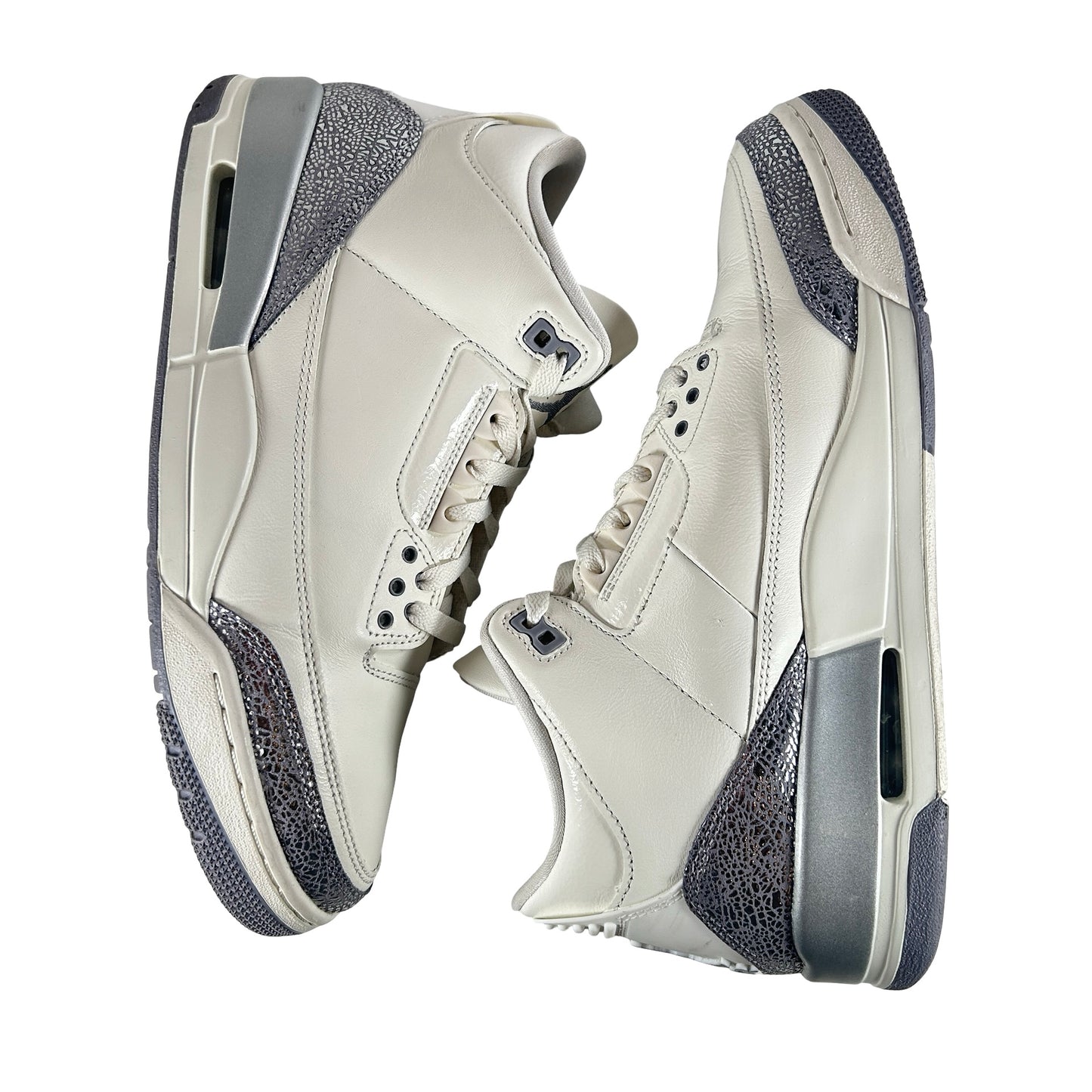 CK9246 100 Jordan 3 Retro Sail Cement Grey (W) [USED] - 11.5 W (Used)