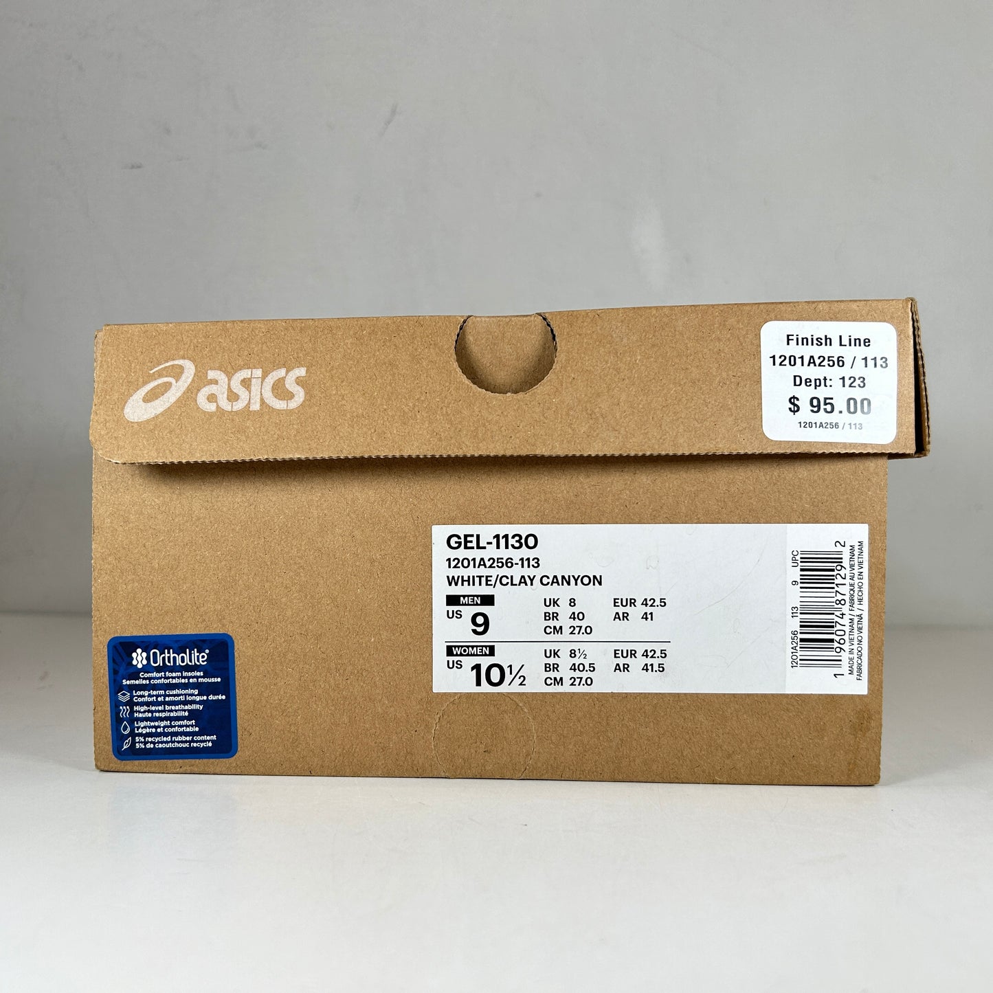 1201A256 113 ASICS Gel-1130 White Clay Canyon [USED] - 9 M (Used)