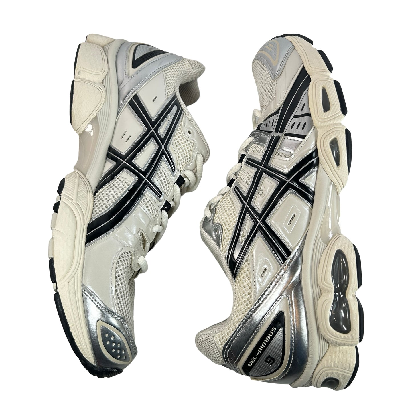 1201A424 105 ASICS Gel-Nimbus 9 Cream Black [USED] - 12 M (Used)