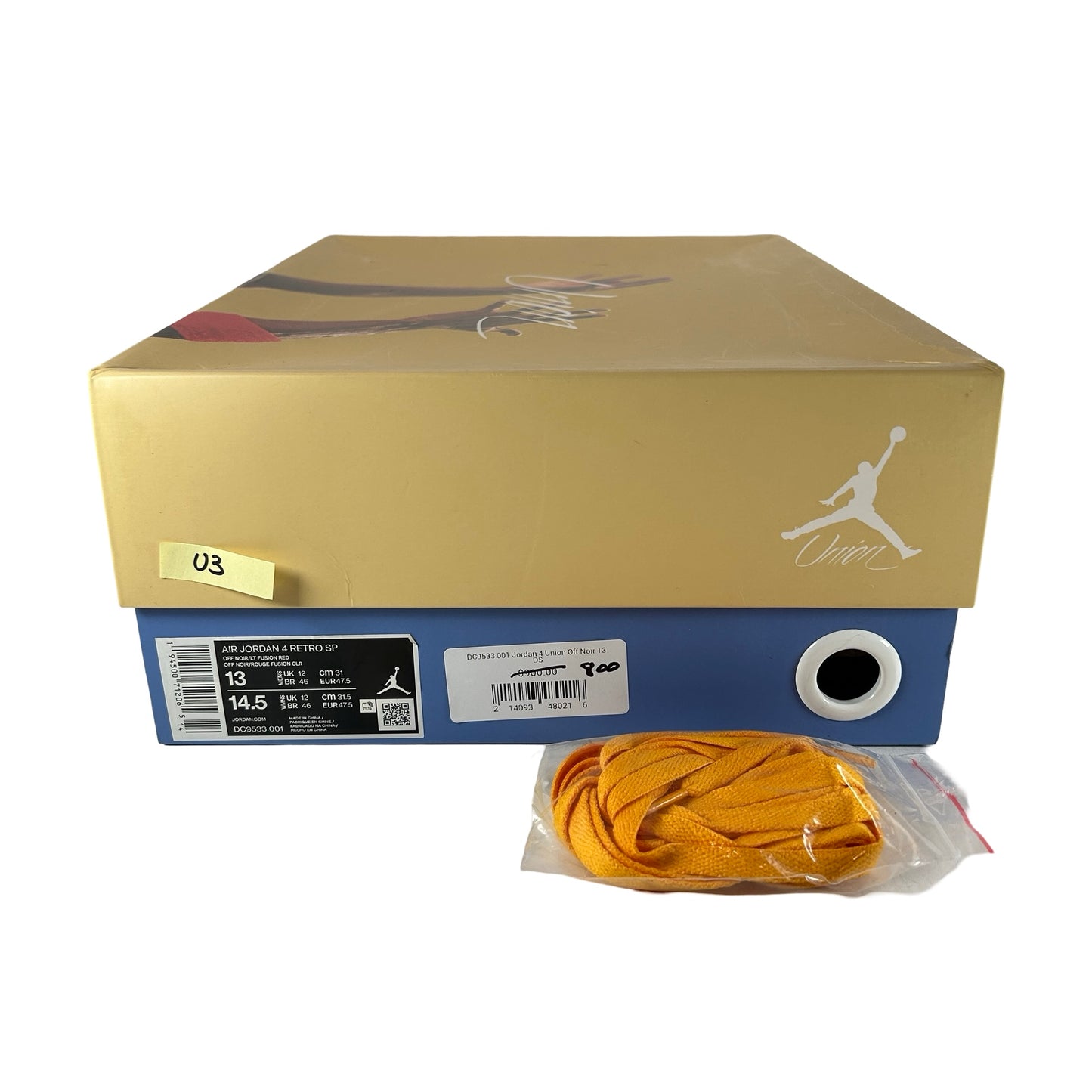 DC9533 001 Jordan 4 Retro Union Off Noir [USED] - 13 M (Used3)