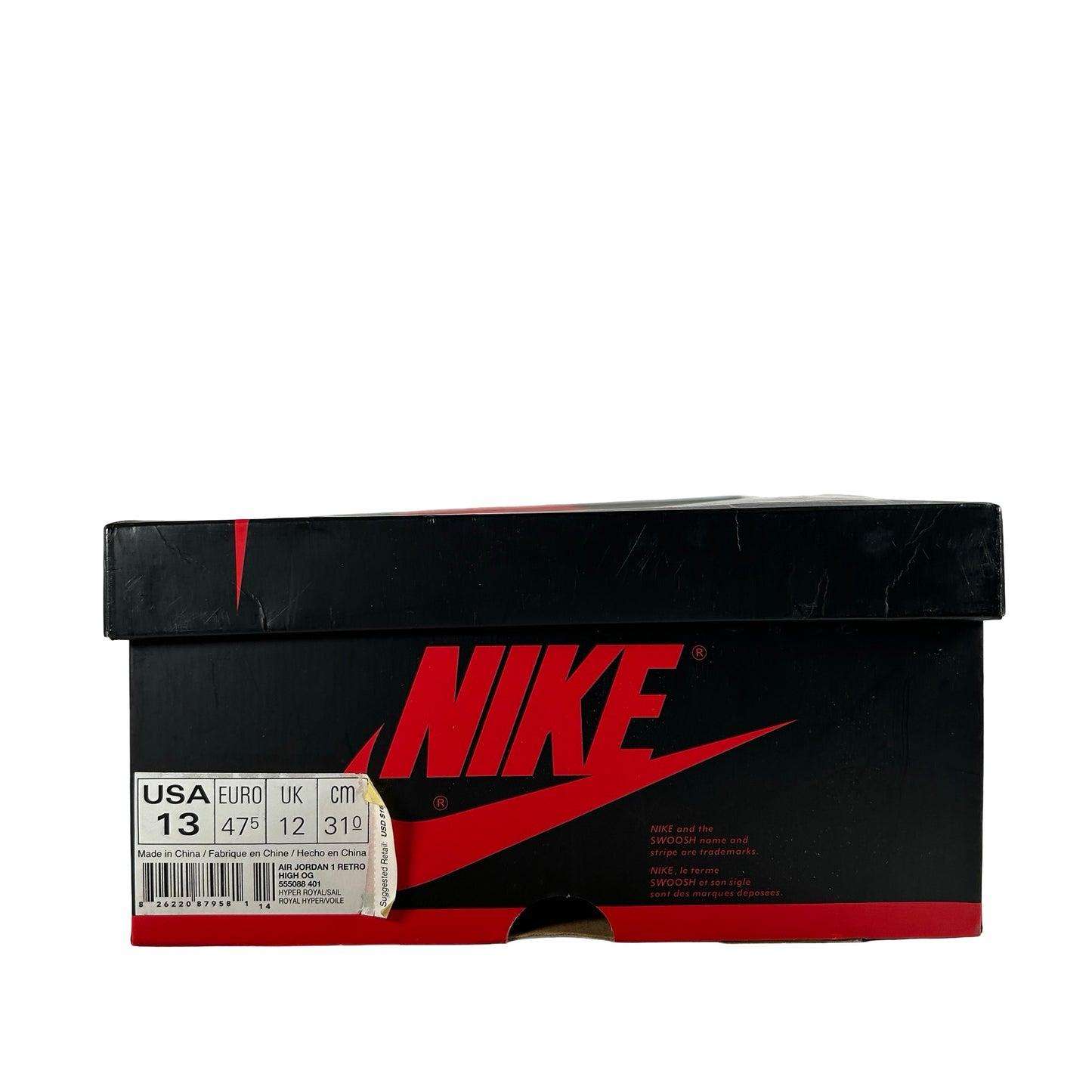 555088 401 Jordan 1 Retro High Hyper Royal [USED] - 13 M (Used)