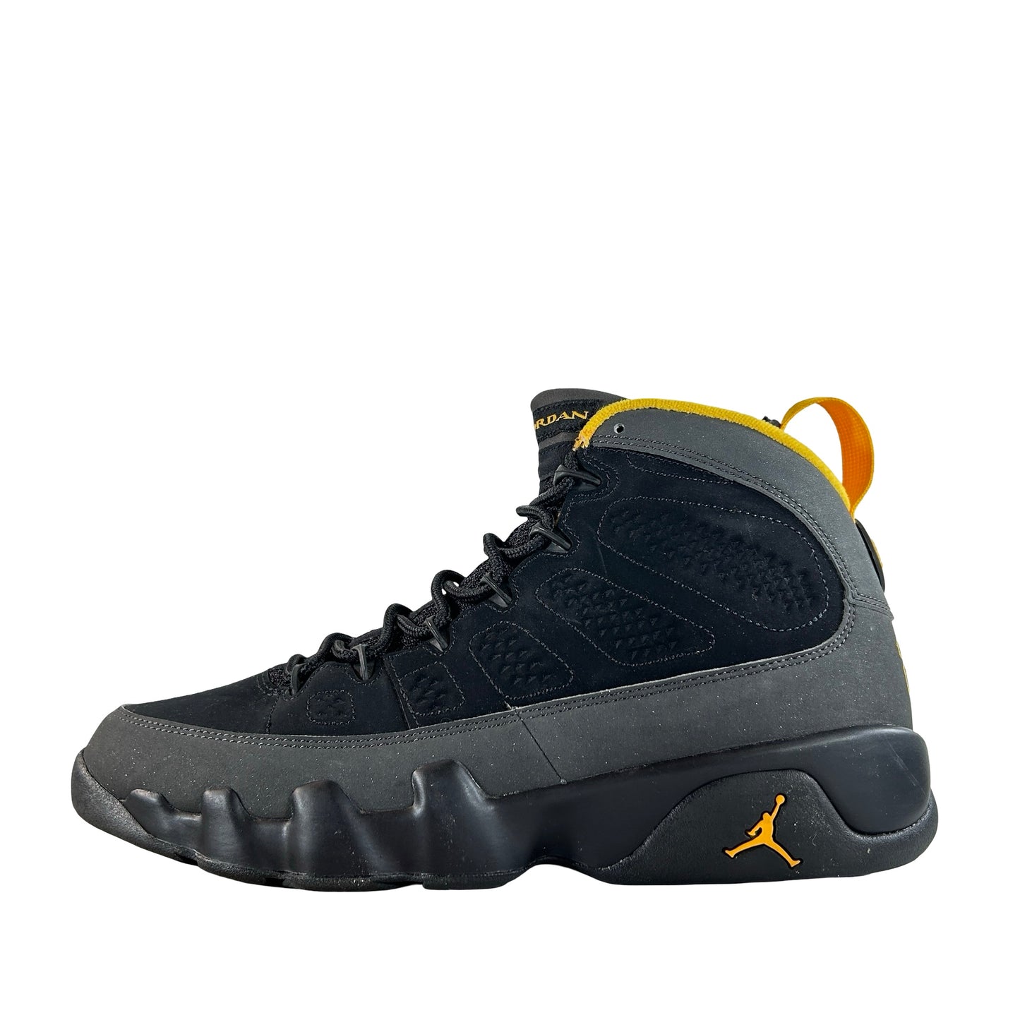 CT8019 070 Jordan 9 Retro Dark Charcoal University Gold [USED] - 8 M (Used3)