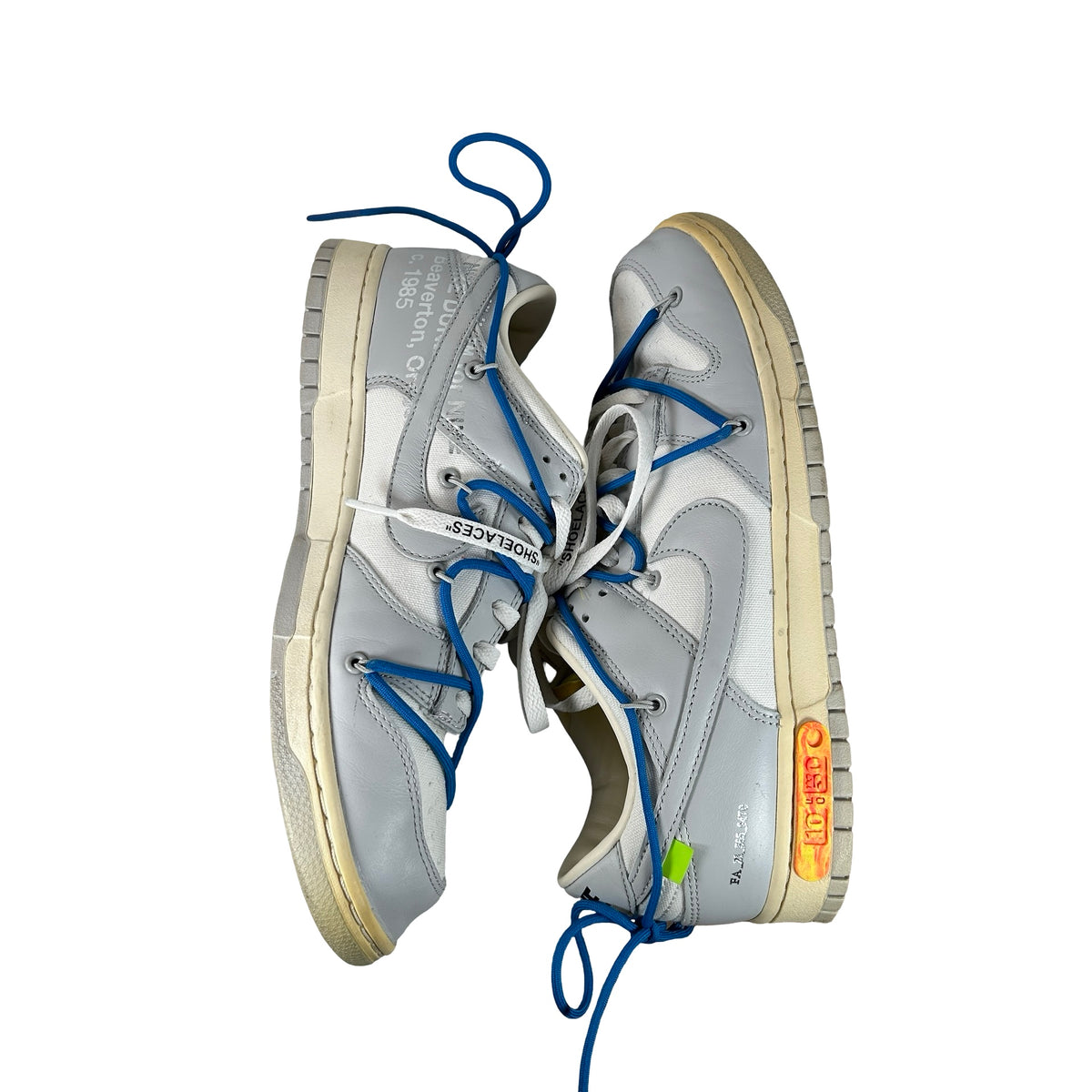 DM1602 112 Nike Dunk Low Off-White Lot 10 [USED] - 11.5 M (Used) (No Box)