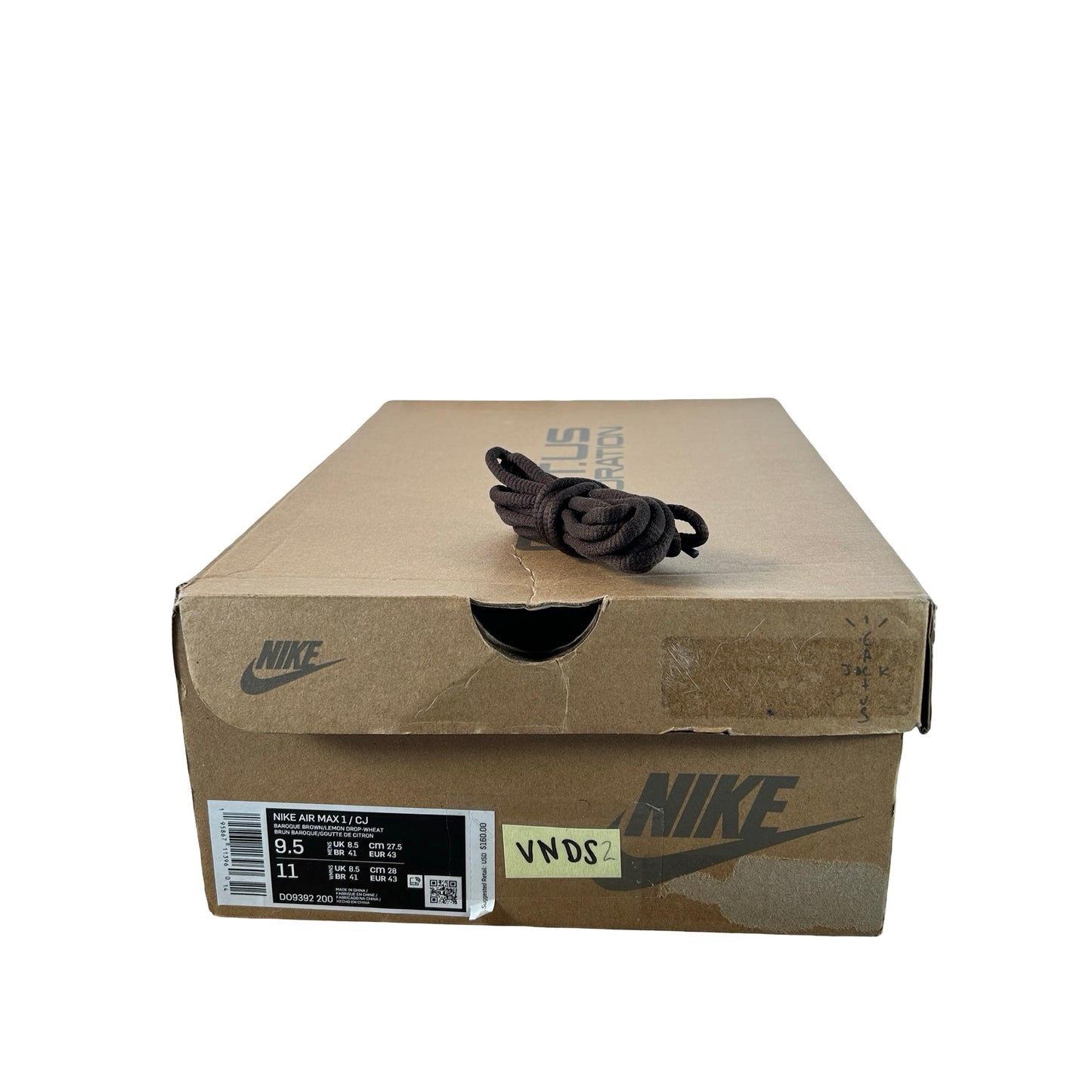 DO9392 200 Nike Air Max 1 Travis Scott Cactus Jack Baroque Brown [USED] - 9.5 M (VNDS2)