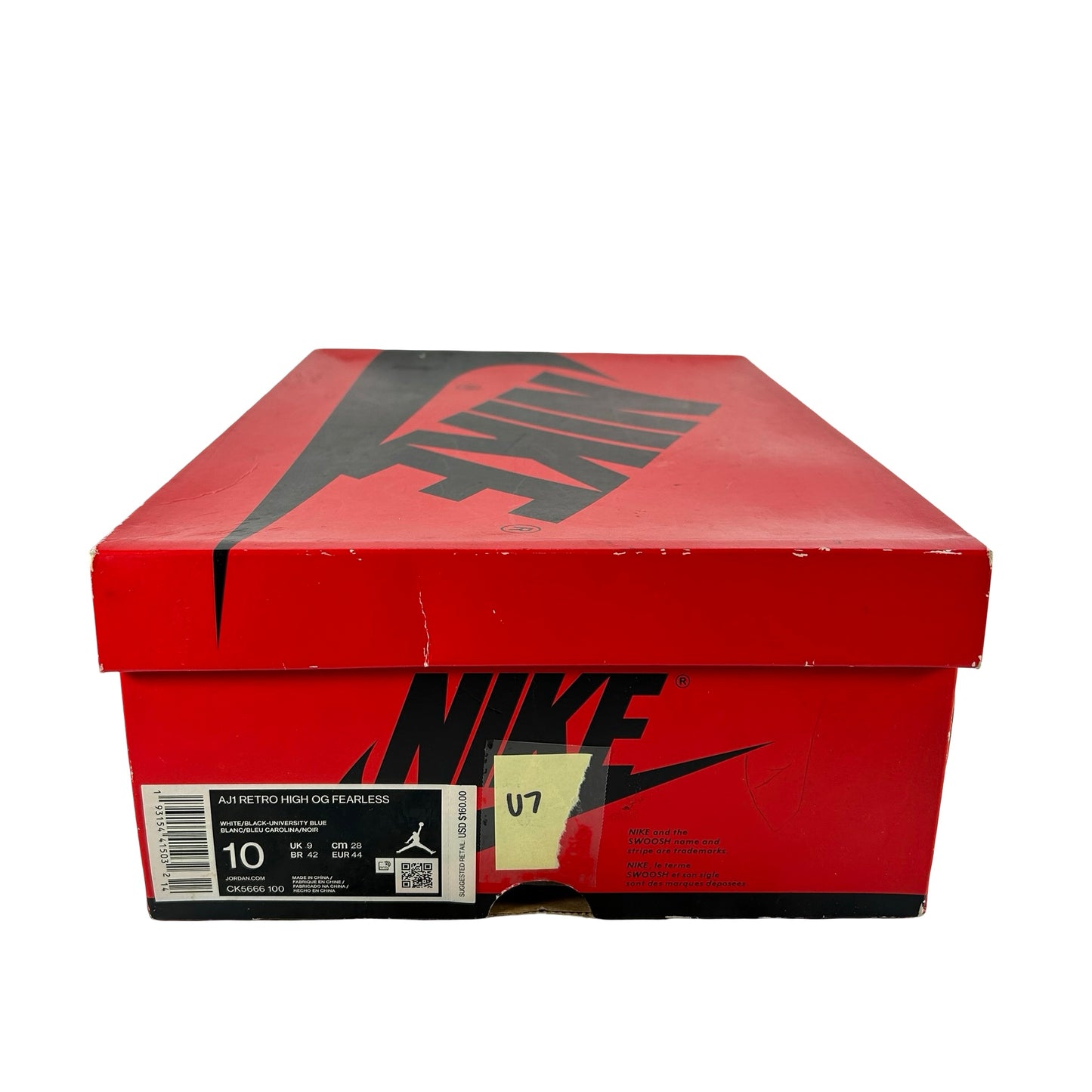 CK5666 100 Jordan 1 Retro High Fearless UNC Chicago [USED] - 10 M (Used7)