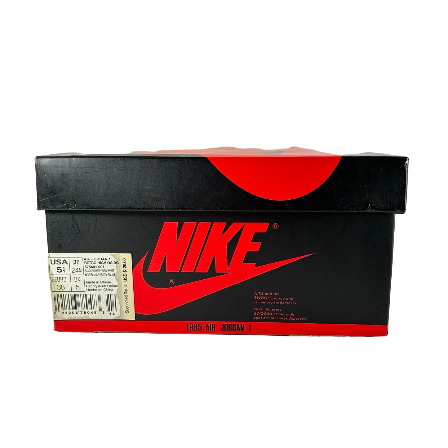 575441 001 Jordan 1 Retro Bred Banned (2016) (GS) [USED] - 5.5 Y (Used)