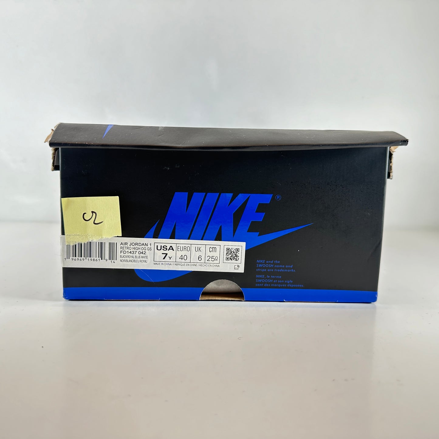 FD1437 042 Jordan 1 Retro High OG Royal Reimagined (GS) [USED] - 7 Y (Used2)