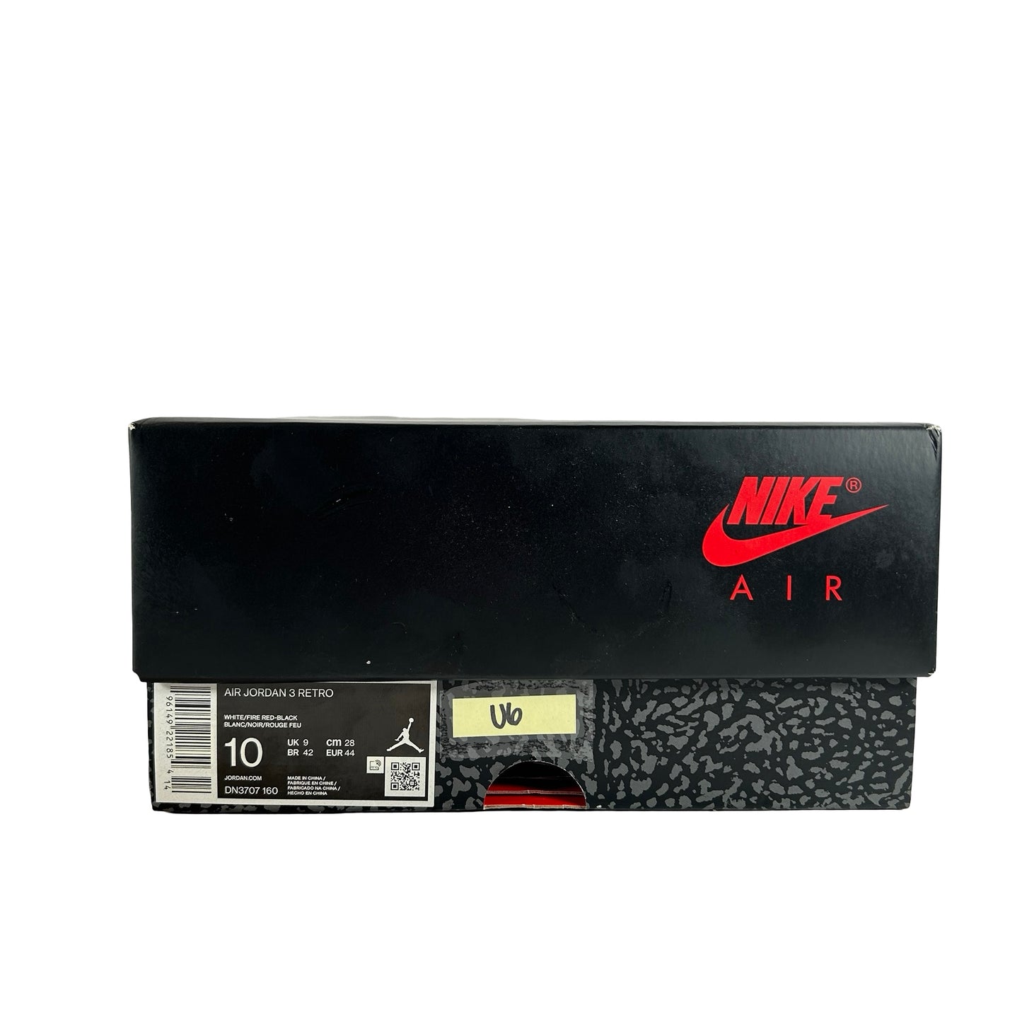 DN3707 160 Jordan 3 Retro Fire Red (2022) [USED] - 10 M (Used6)