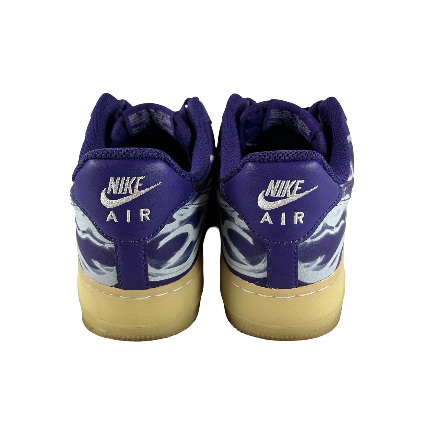 CU8067 500 Nike Air Force 1 Low '07 QS Purple Skeleton Halloween [USED] - 7 M (Used)