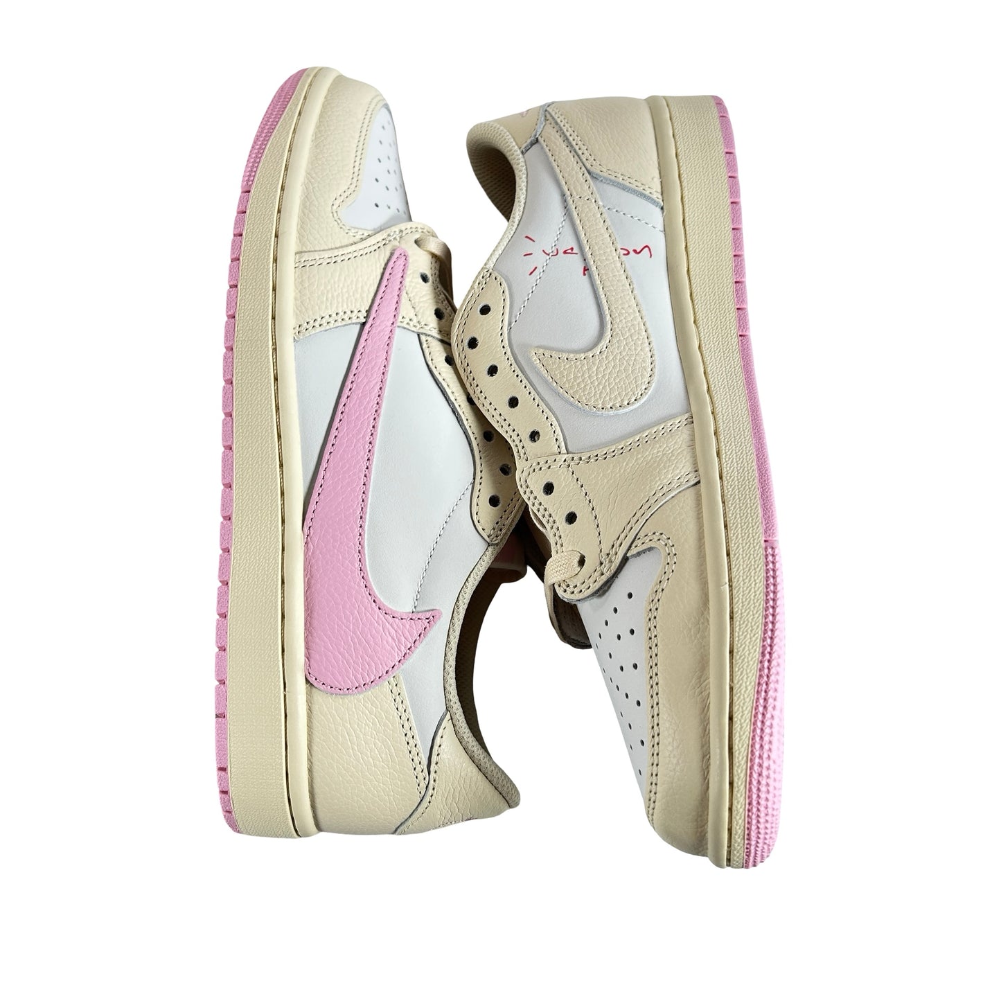 IQ7604 100 Jordan 1 Retro Low OG SP Travis Scott Shy Pink - 9 M (Ripped Insole)