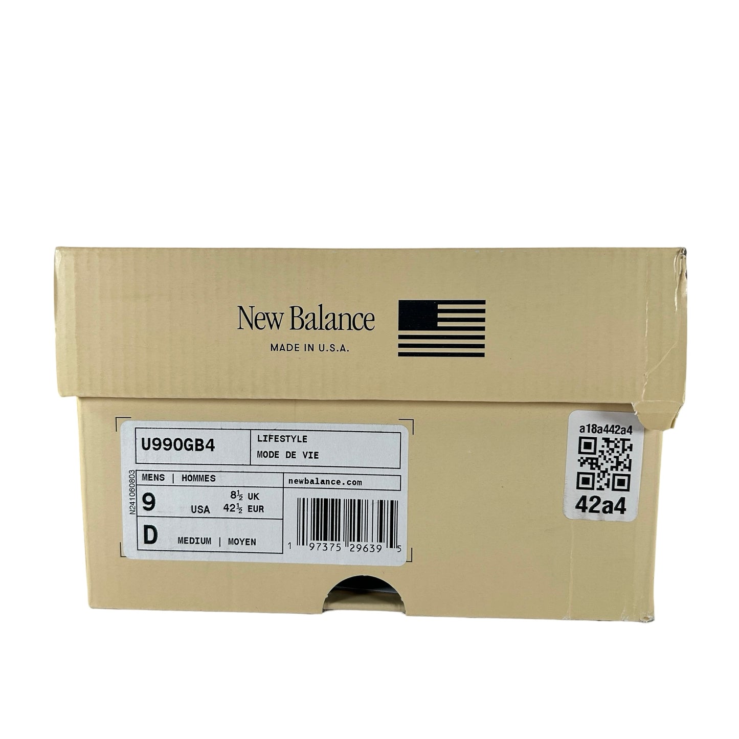 U990GB4 New Balance 990v4 MiUSA Teddy Santis Macadamia Nut [USED] - 9 M (Used)