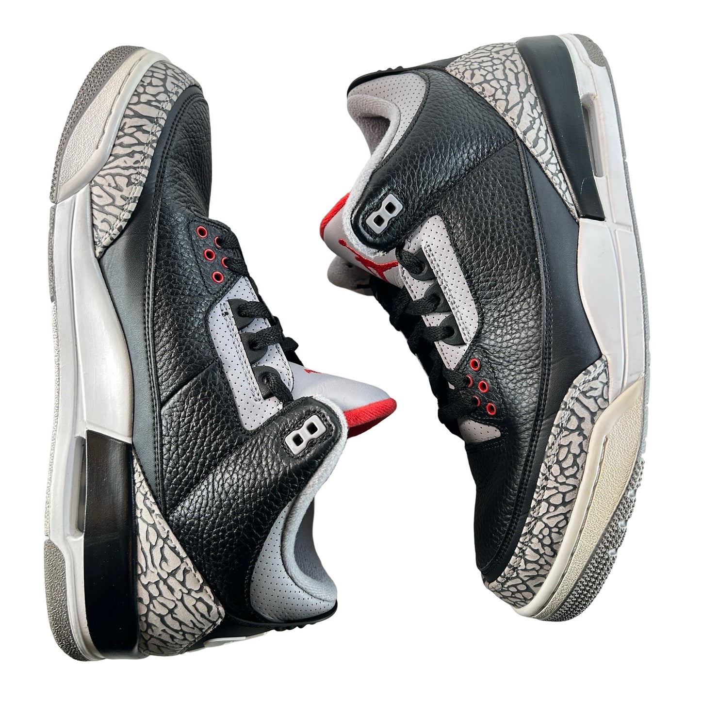854262 001 Jordan 3 Black Cement 2018 [USED] - 11.5 M (Used) (Replace Box)