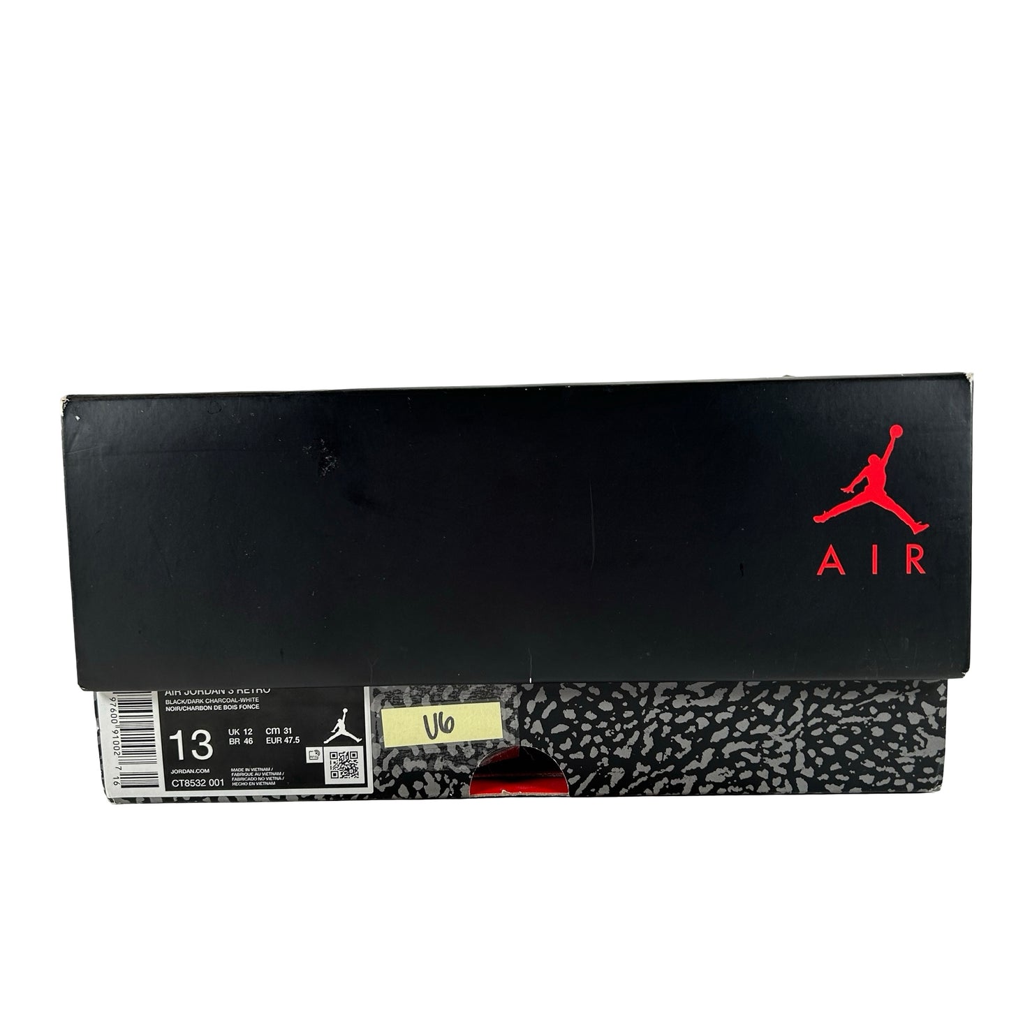 CT8532 001 Jordan 3 Retro Black Cat (2025) [USED] - 13 M (Used6)