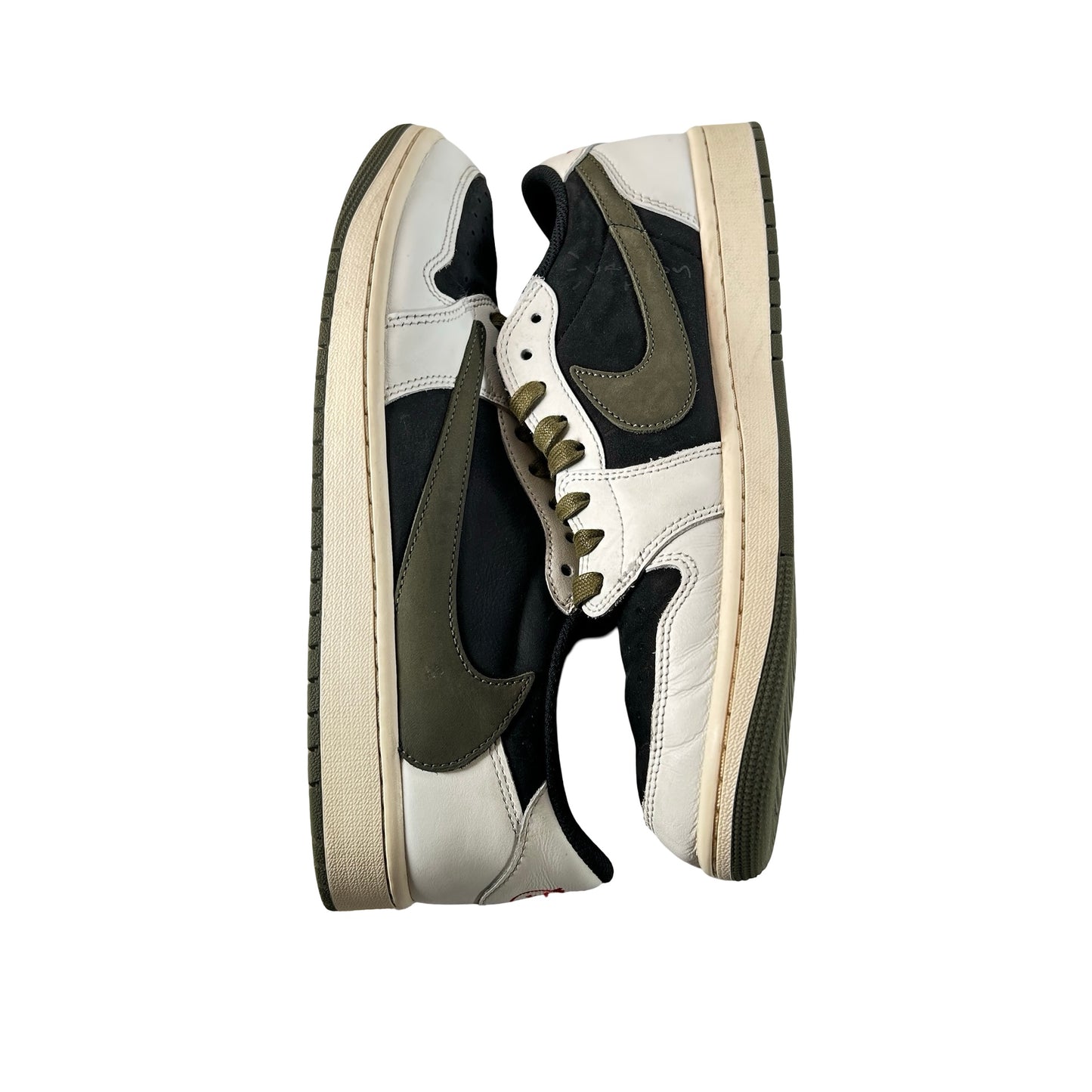 DZ4137 106 Jordan 1 Retro Low OG SP Travis Scott Olive (W) [USED] - 11.5 W (Used) (No Box)