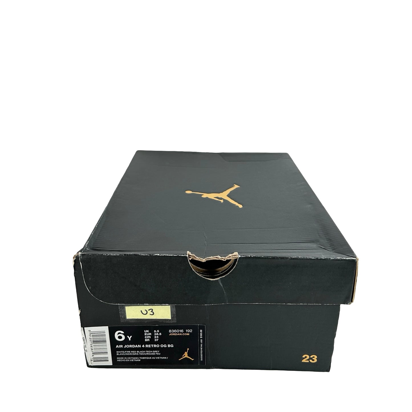 836016 192 Jordan 4 White Cement GS [USED] - 6 Y (Used3)