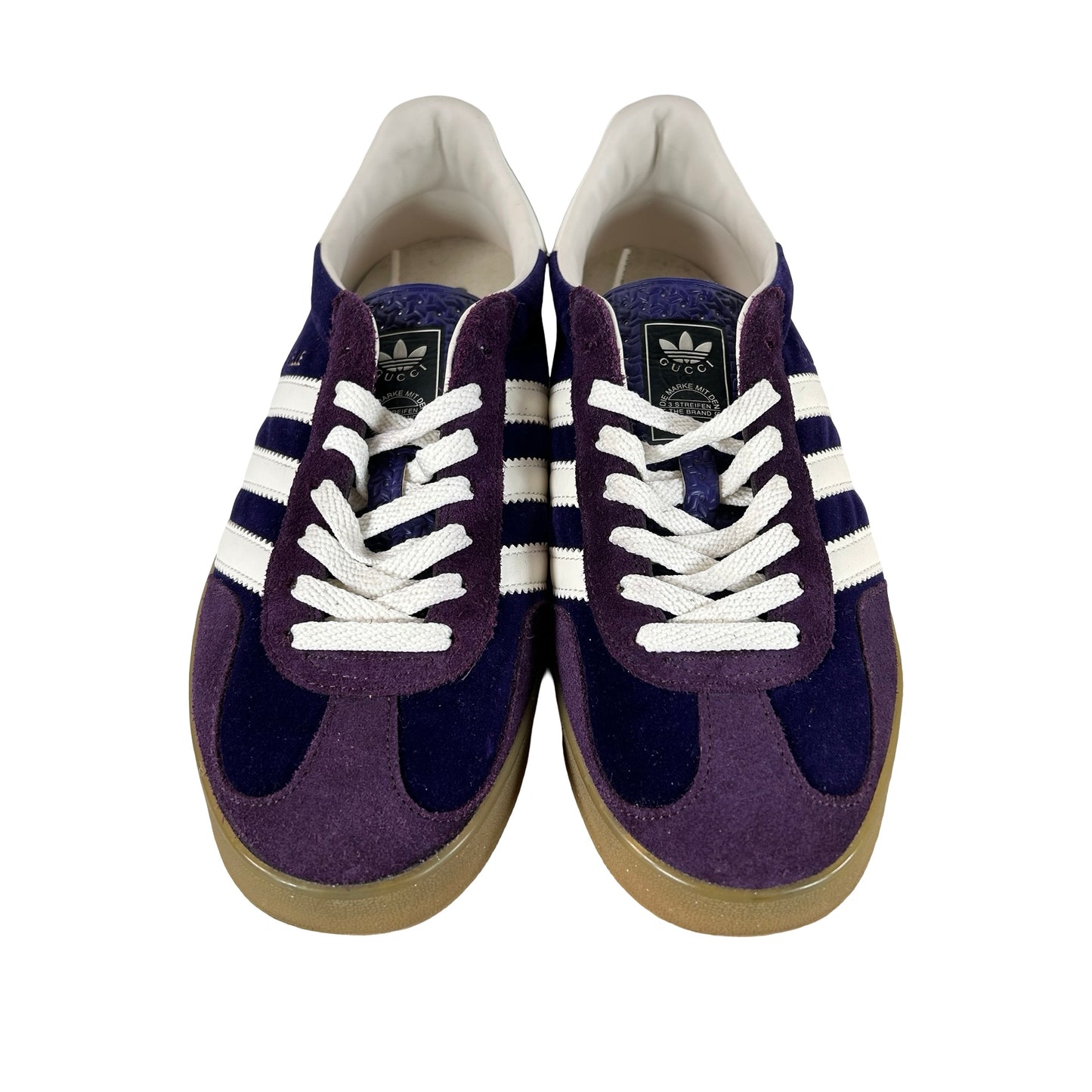 707864 9STU0 5161 adidas x Gucci Gazelle Purple Velvet (Women's) [USED] - 9 W / UK 7.5 (Used)