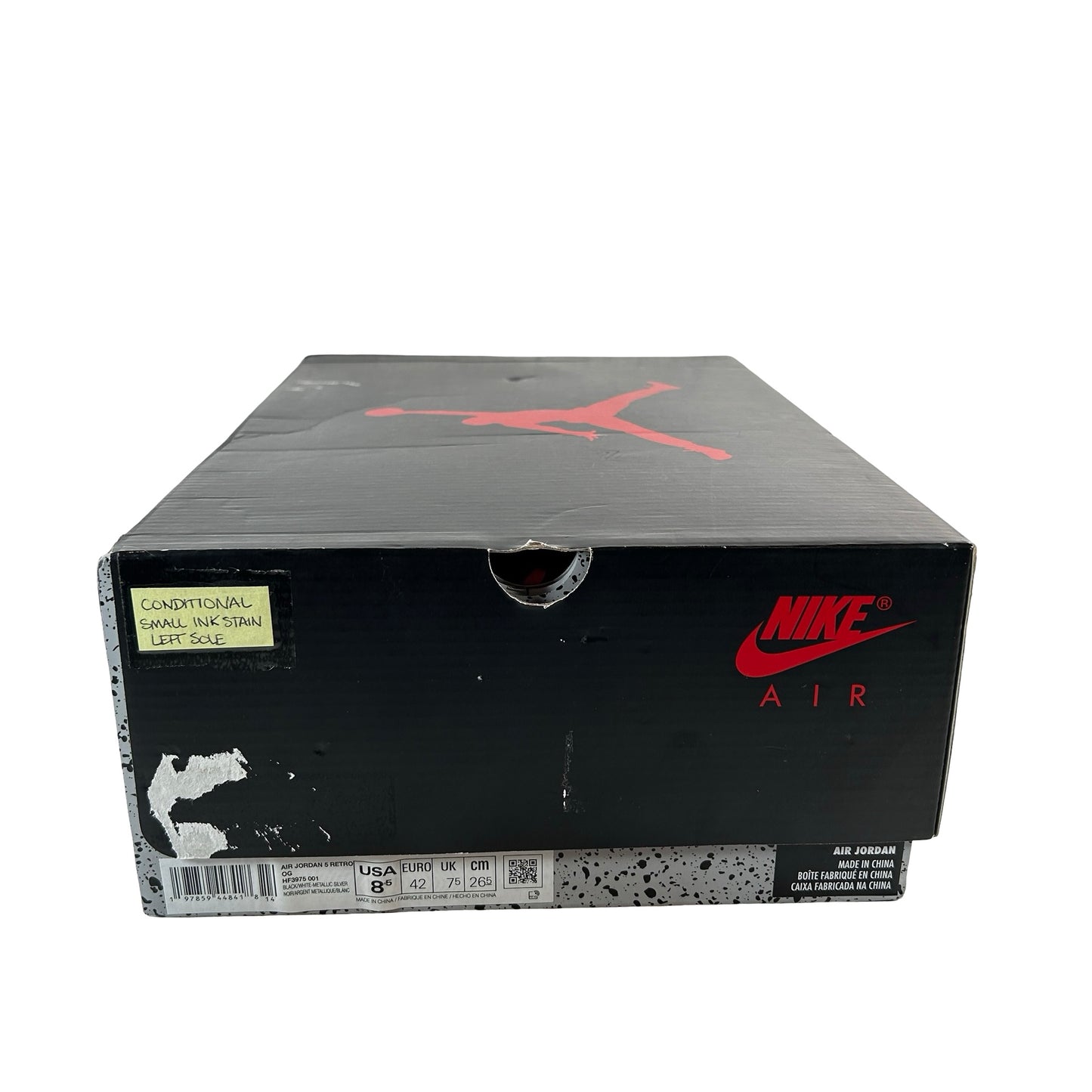 HF3975 001 Jordan 5 Retro OG Black Metallic Reimagined (2025) [CONDITIONAL] - 8.5 M (Small Ink Stain Left Sole)